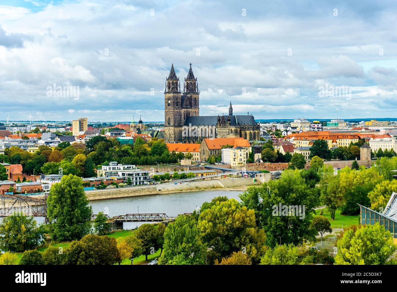 La Cattedrale di Magdeburgo, capitale della Sassonia Anhalt Foto Stock