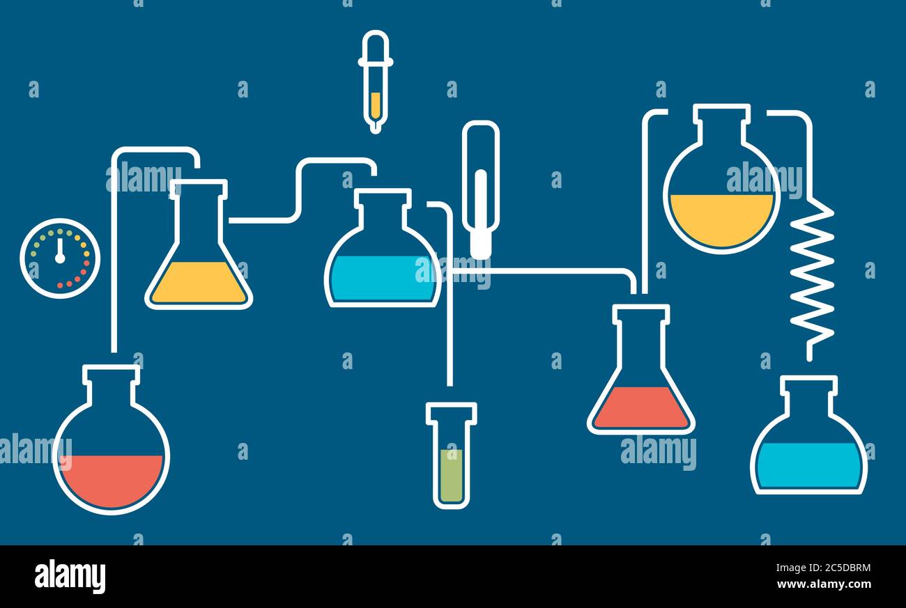 Laboratorio di analisi mediche infographics Illustrazione Vettoriale