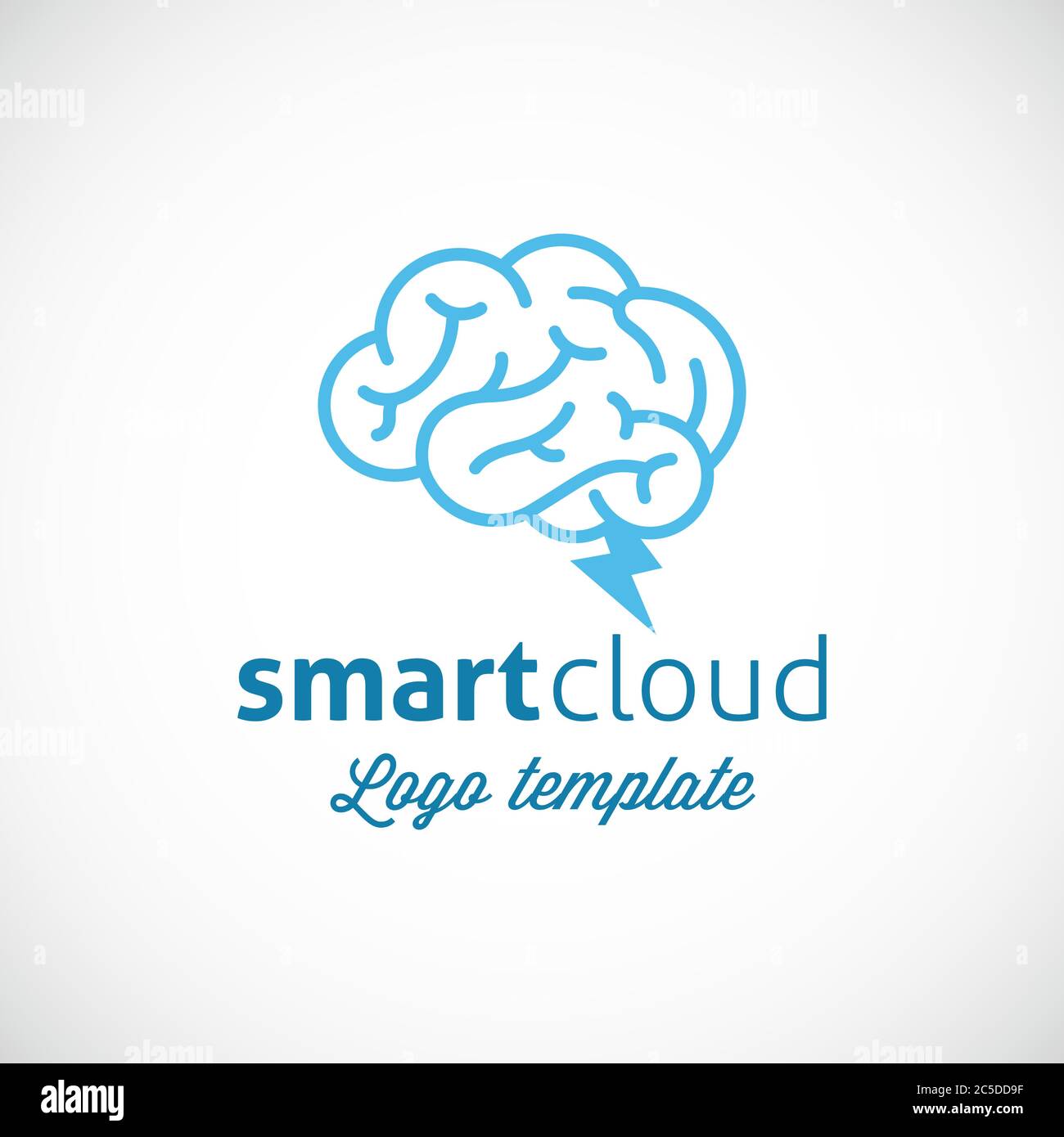Modello di logo vettore astratto Smart Cloud Illustrazione Vettoriale