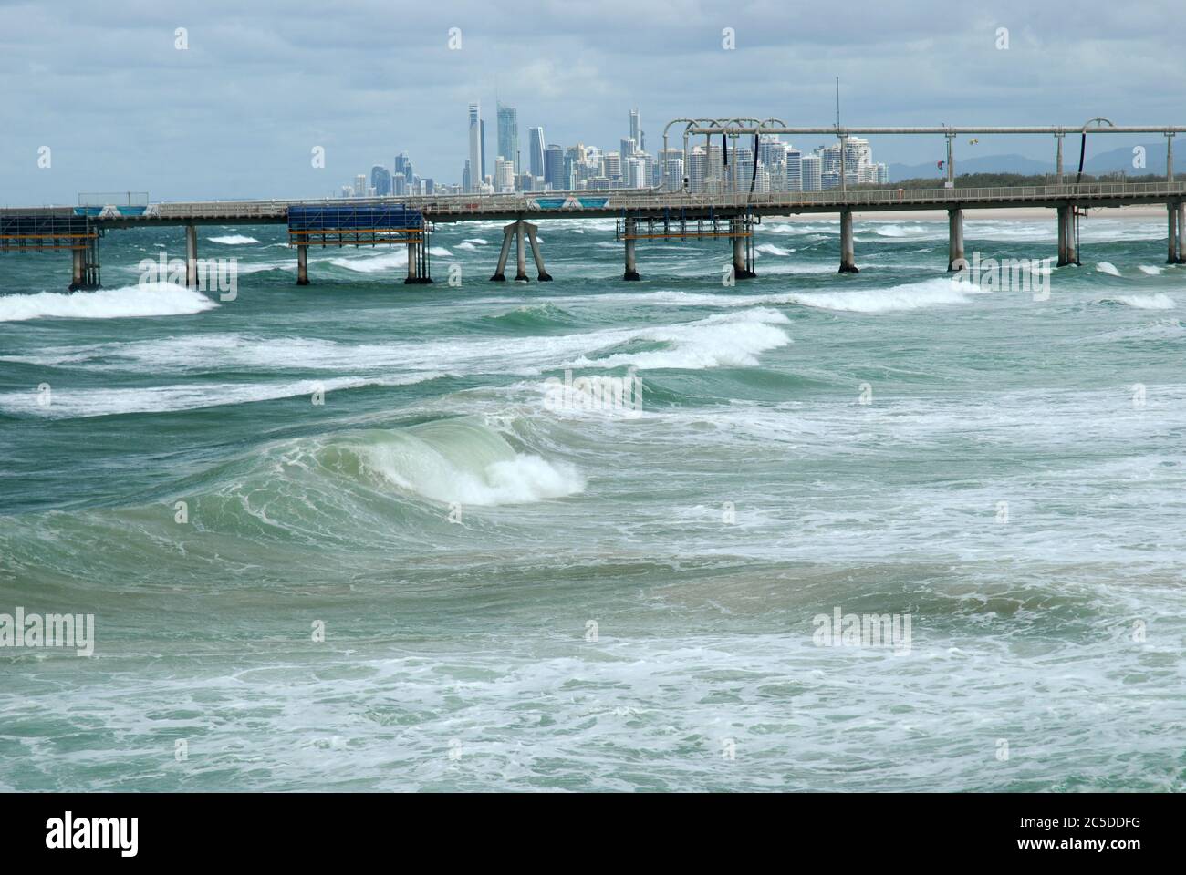 Il faro, la spiaggia di Spit, Surfers Paradise, Gold Coast, Queensland, Australia. Foto Stock