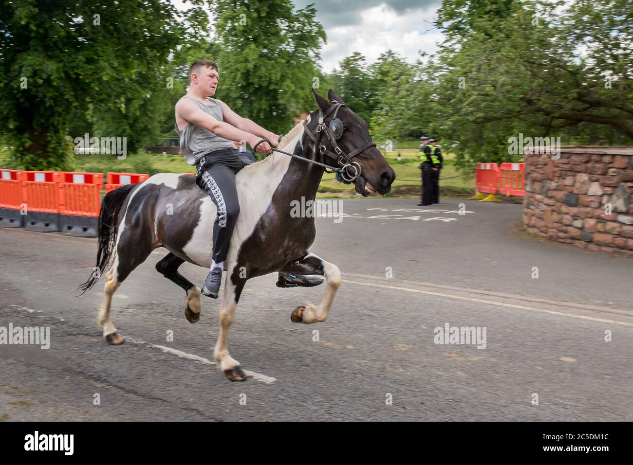 Fiera del cavallo di Appleby, Cumbria. Raduno annuale di zingari e viaggiatori nella città di Appleby-in-Westmorland 2019 Foto Stock