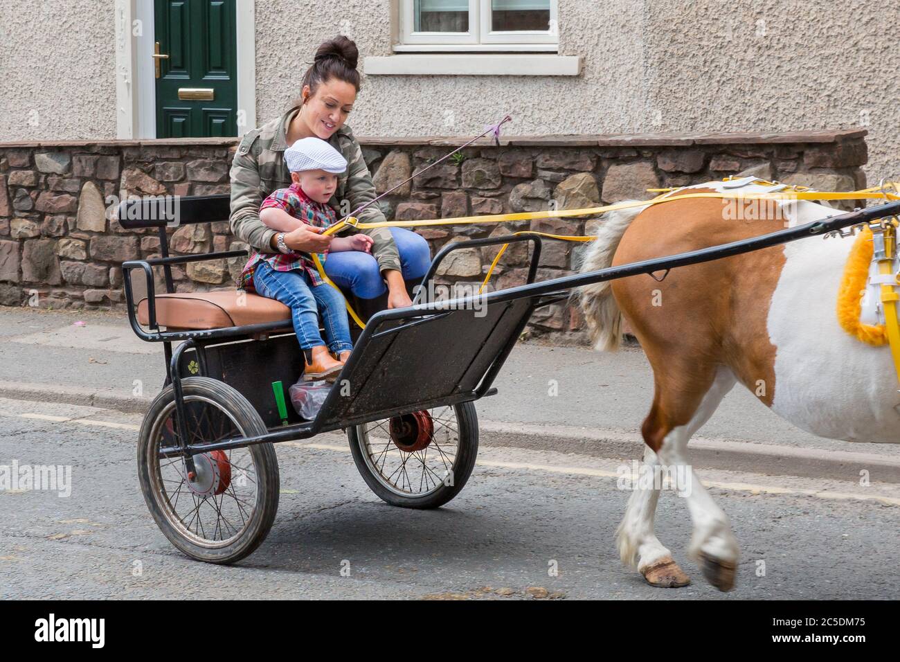 Fiera del cavallo di Appleby, Cumbria. Raduno annuale di zingari e viaggiatori nella città di Appleby-in-Westmorland 2019. Foto Stock