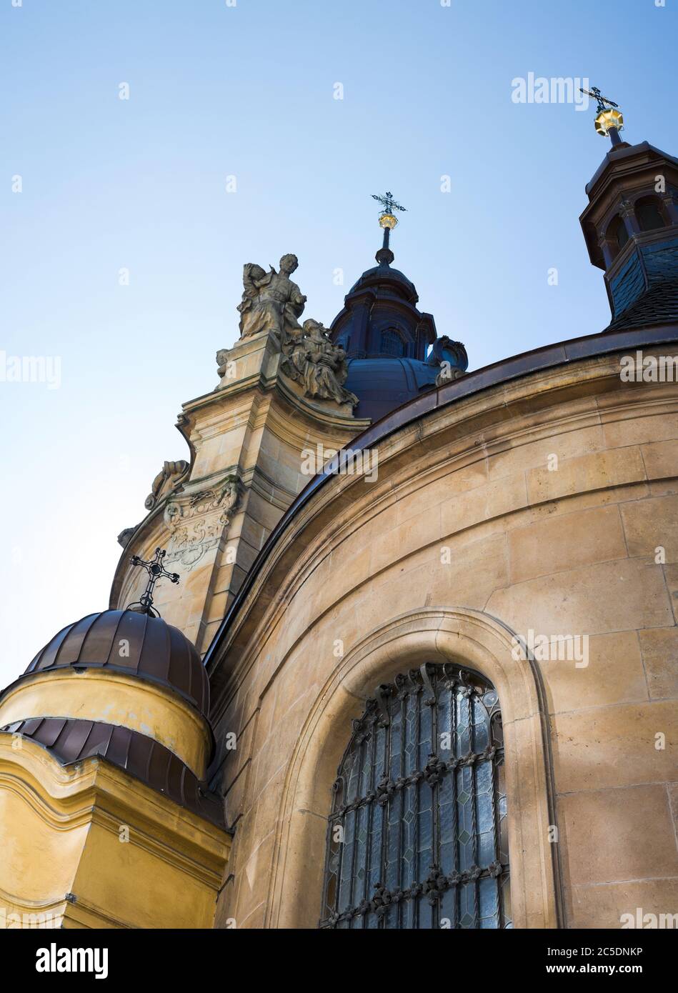 Cappella di San Sarkander, Olomouc, Repubblica Ceca / Czechia, Europa Centrale - edificio sacrale in stile neo-barocco. Dettagli dell'architettura Foto Stock