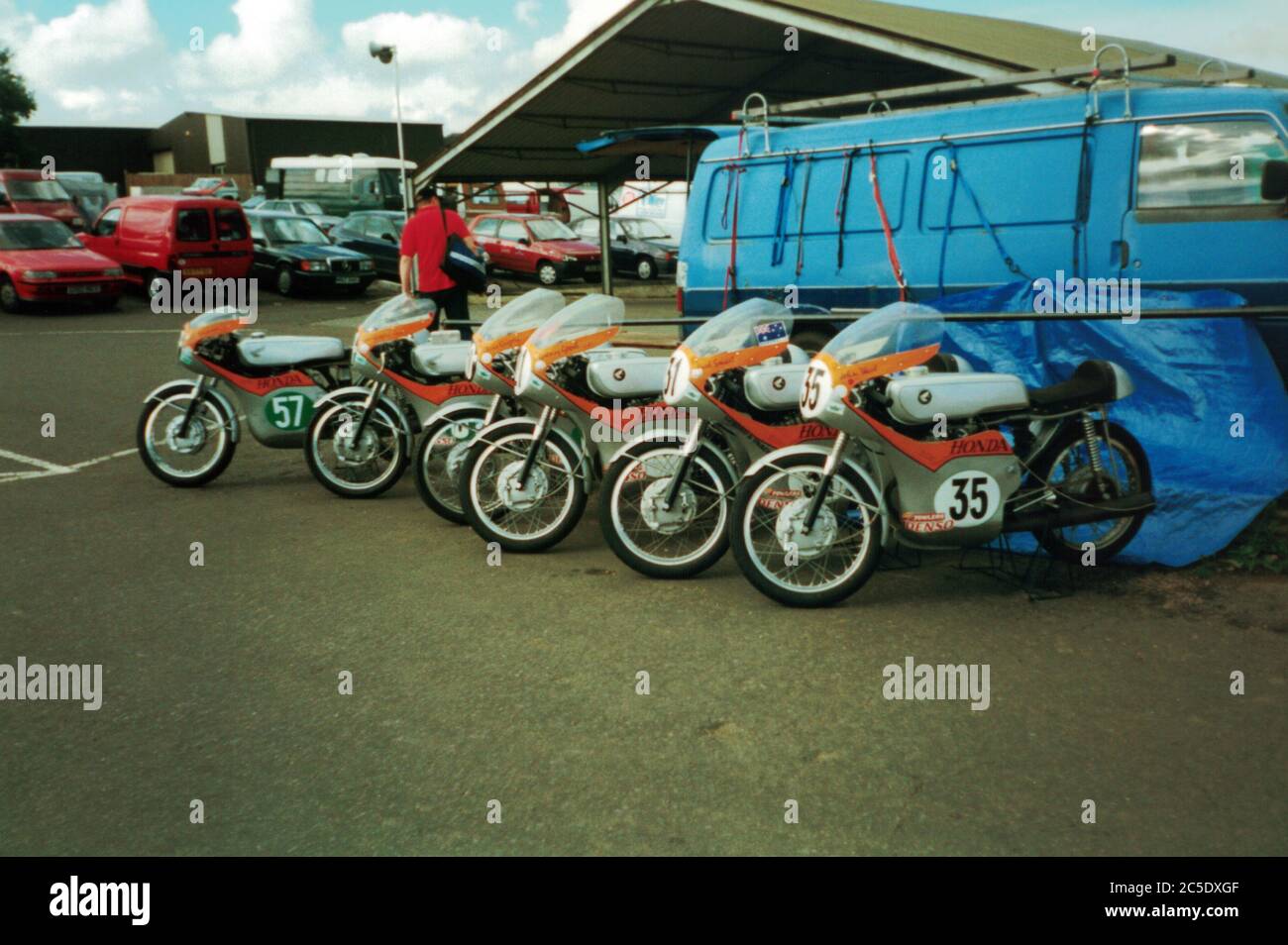Classica Honda Racing Motorcycle Foto Stock