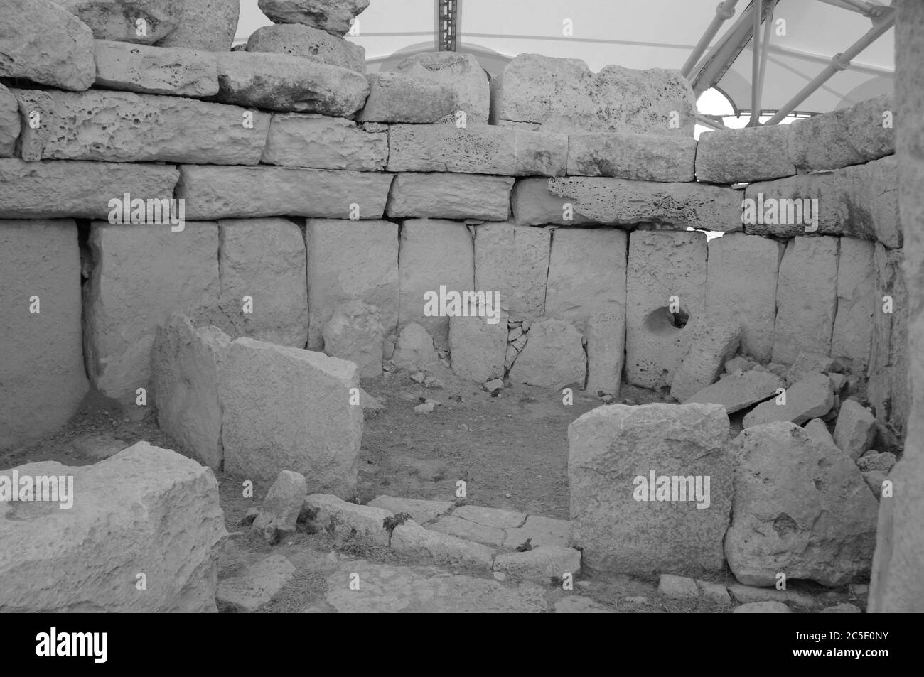 Eredità di Mondo Hagar Qim: Malta il trovato 30 templi preistorici a 18 posizioni differenti Foto Stock