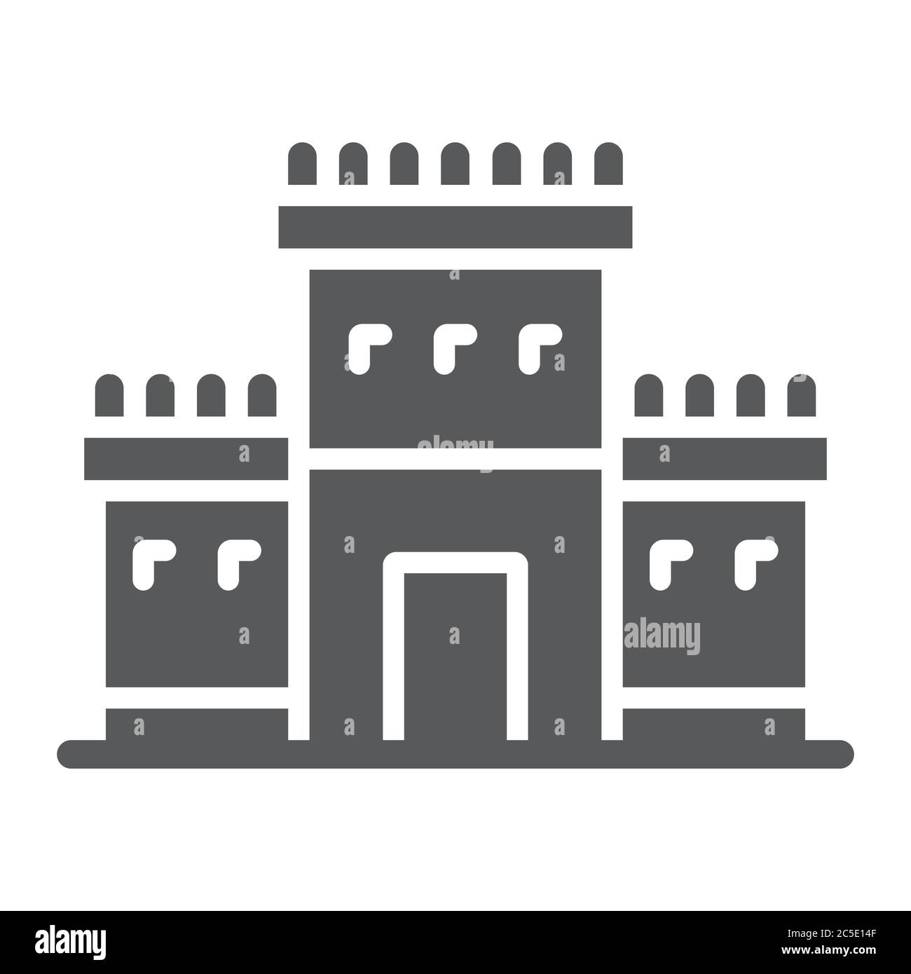 Tempio di Salomone in gerusalemme icona glifo, religione ed ebraico, segno di tabernacolo ebraico, grafica vettoriale, un motivo solido su sfondo bianco. Illustrazione Vettoriale