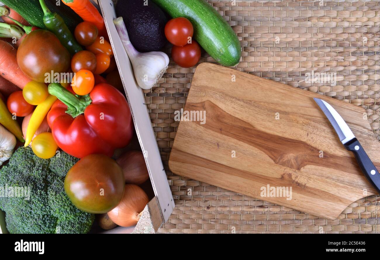 verdure fresche - pronte per cucinare Foto Stock