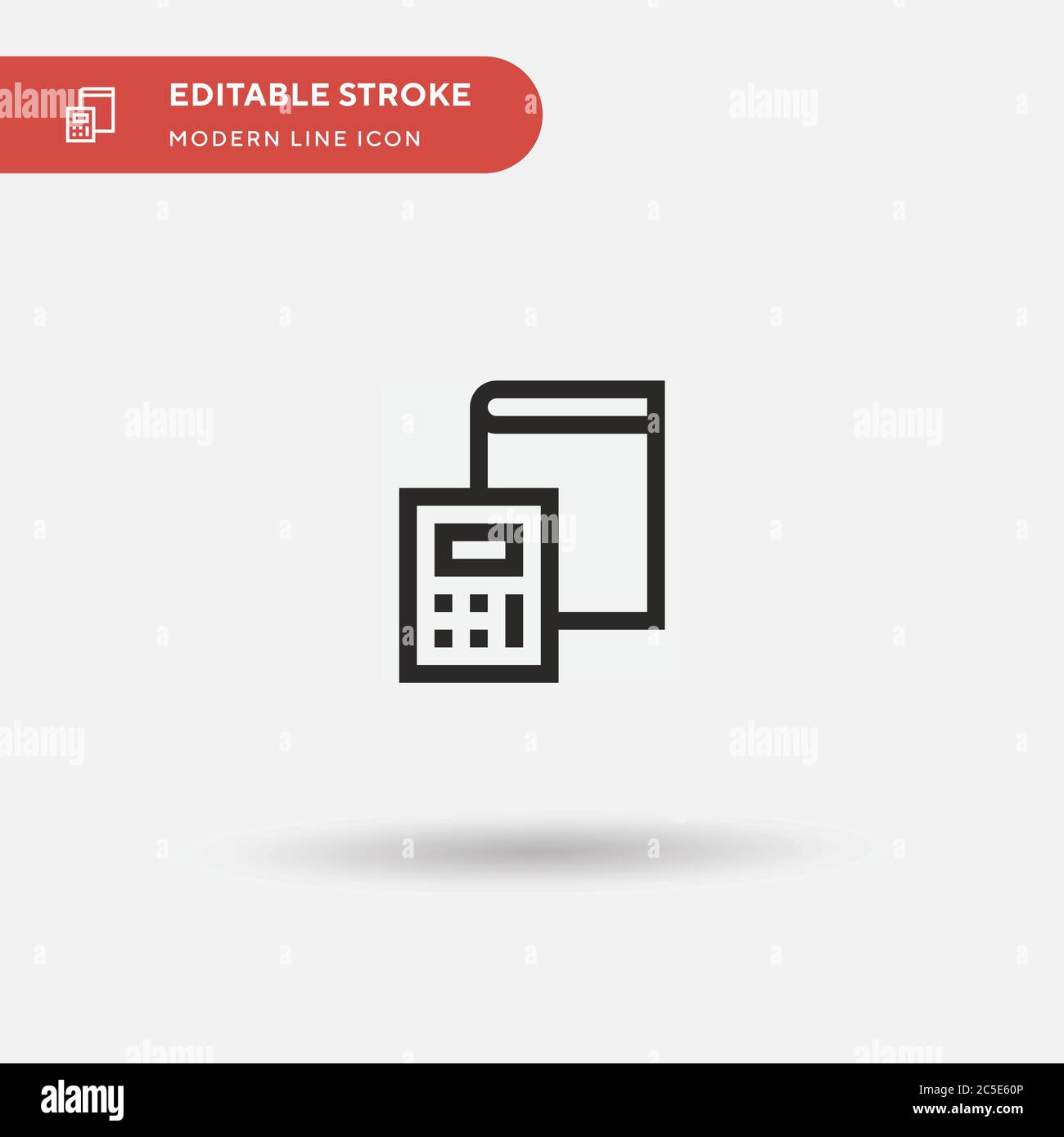 Icona vettore semplice matematica. Modello di disegno simbolo illustrazione per elemento UI mobile Web. Pittogramma moderno a colori perfetto su tratto modificabile. Icone matematiche per il vostro progetto aziendale Illustrazione Vettoriale