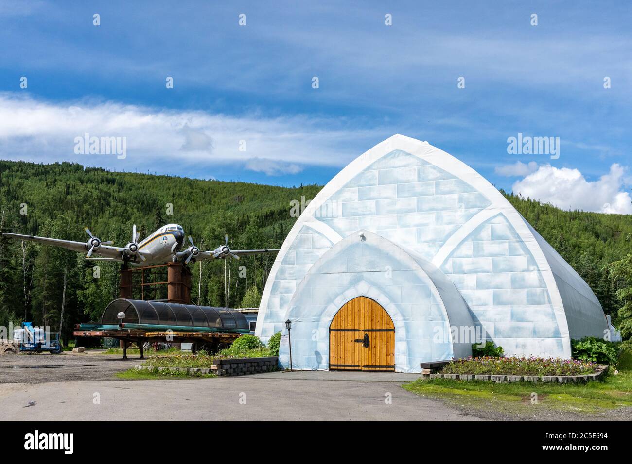 Museo del ghiaccio Aurora presso il Chena Hot Springs Resort di Fairbanks, Alaska Foto Stock