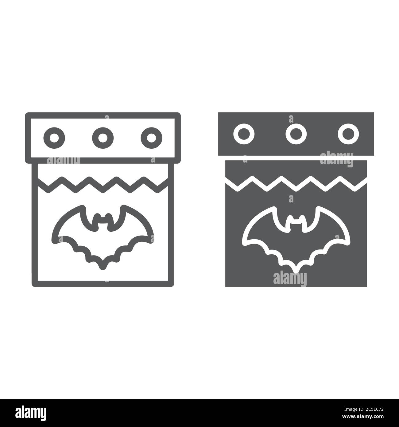 Icona di linea e glifo del calendario di Halloween, data e festività, segno del 31 ottobre, grafica vettoriale, un motivo lineare su sfondo bianco. Illustrazione Vettoriale