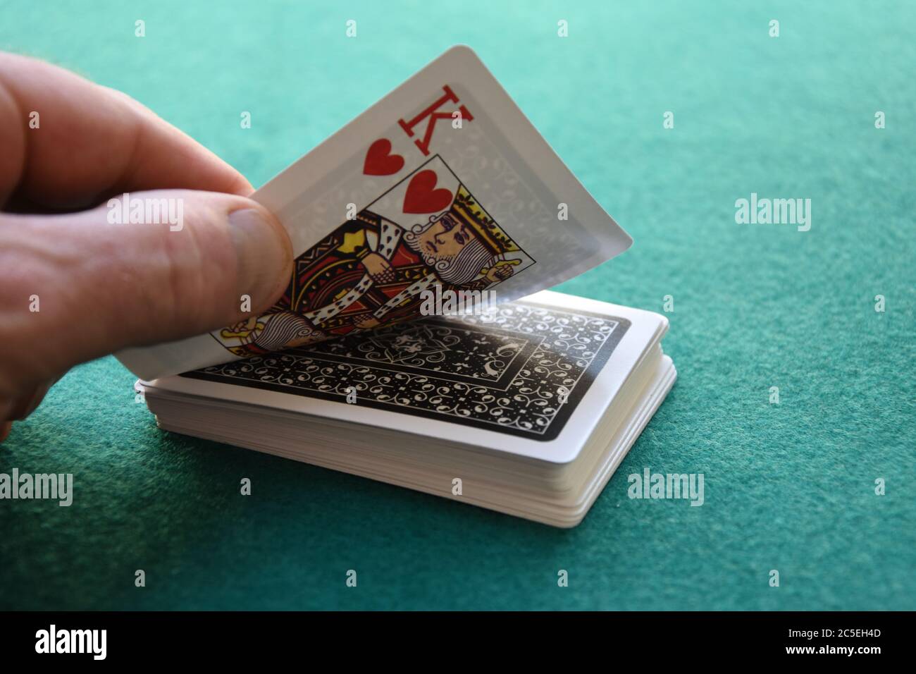 Carte da gioco - Re dei cuori Foto Stock