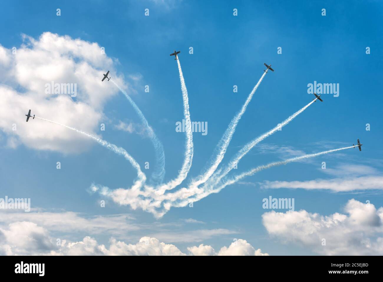 Regione di Mosca - 21 luglio 2017: Air show al Salone Internazionale dell'Aviazione e dello spazio (MAKS) di Zhukovsky. Foto Stock