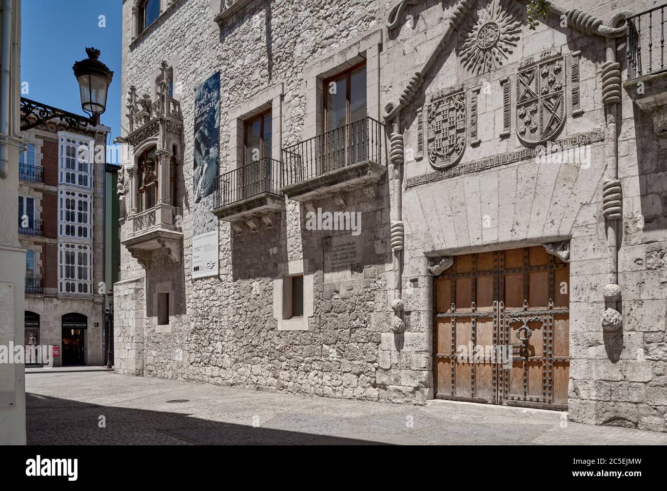Casa del Cordón centro culturale, palazzo dei Condestables di Castiglia, 15 ° secolo, nella città di Burgos, Castiglia e Leon, Spagna, Europa Foto Stock