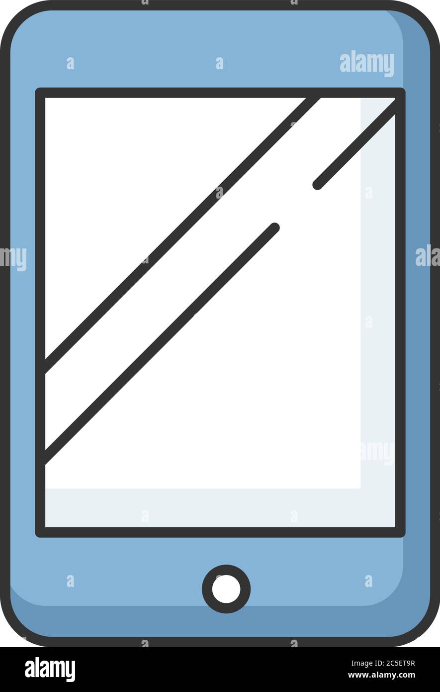 Icona del colore RGB del tablet Illustrazione Vettoriale