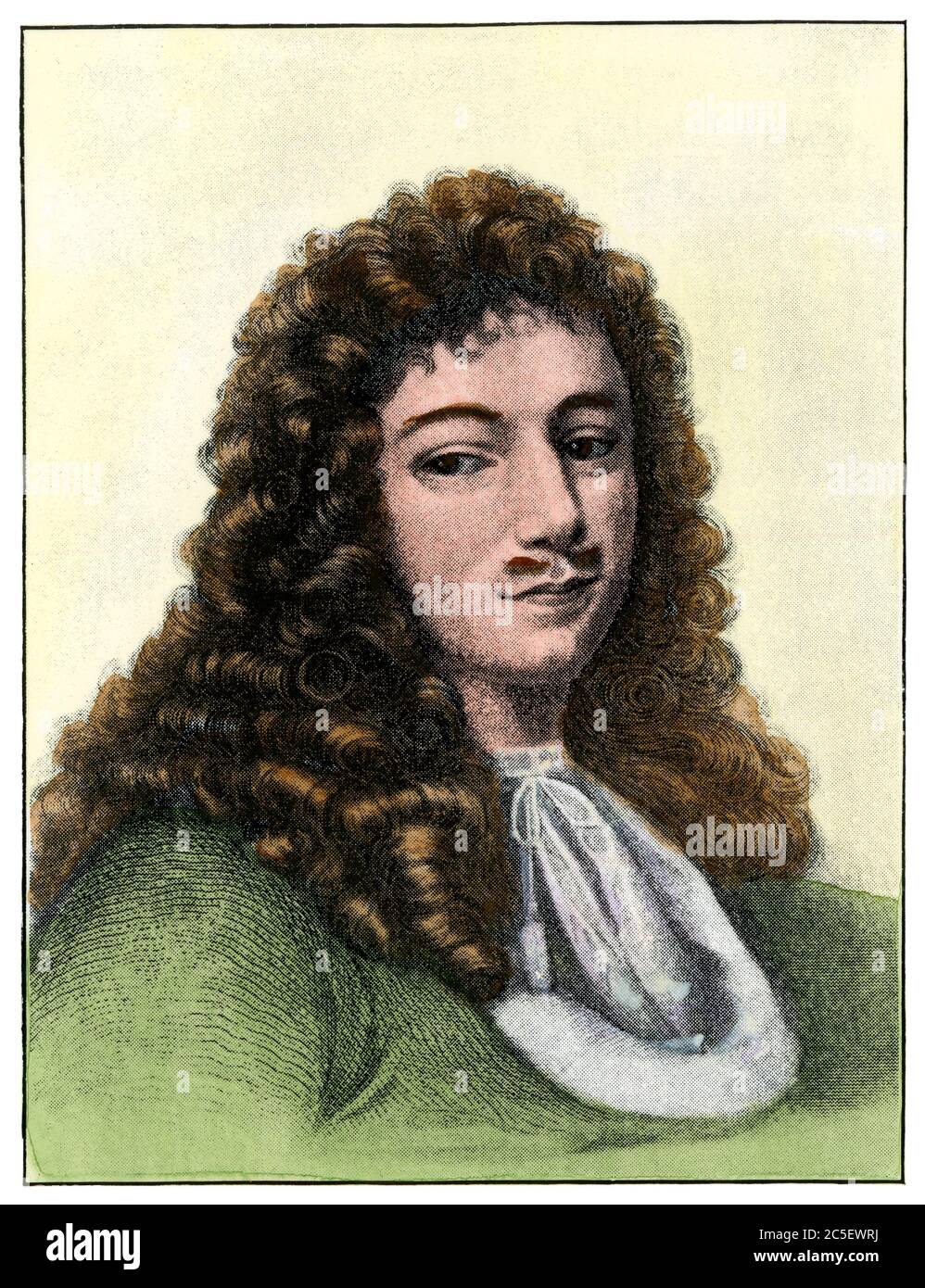 Jean Baptiste Talon, amministratore della Nuova Francia. Mezzitoni colorati a mano di un'illustrazione Foto Stock