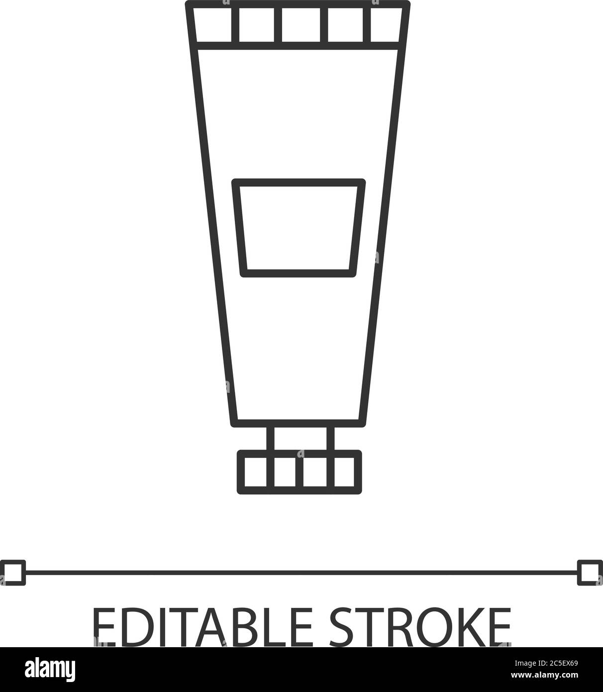 Icona lineare tubo di lozione Illustrazione Vettoriale
