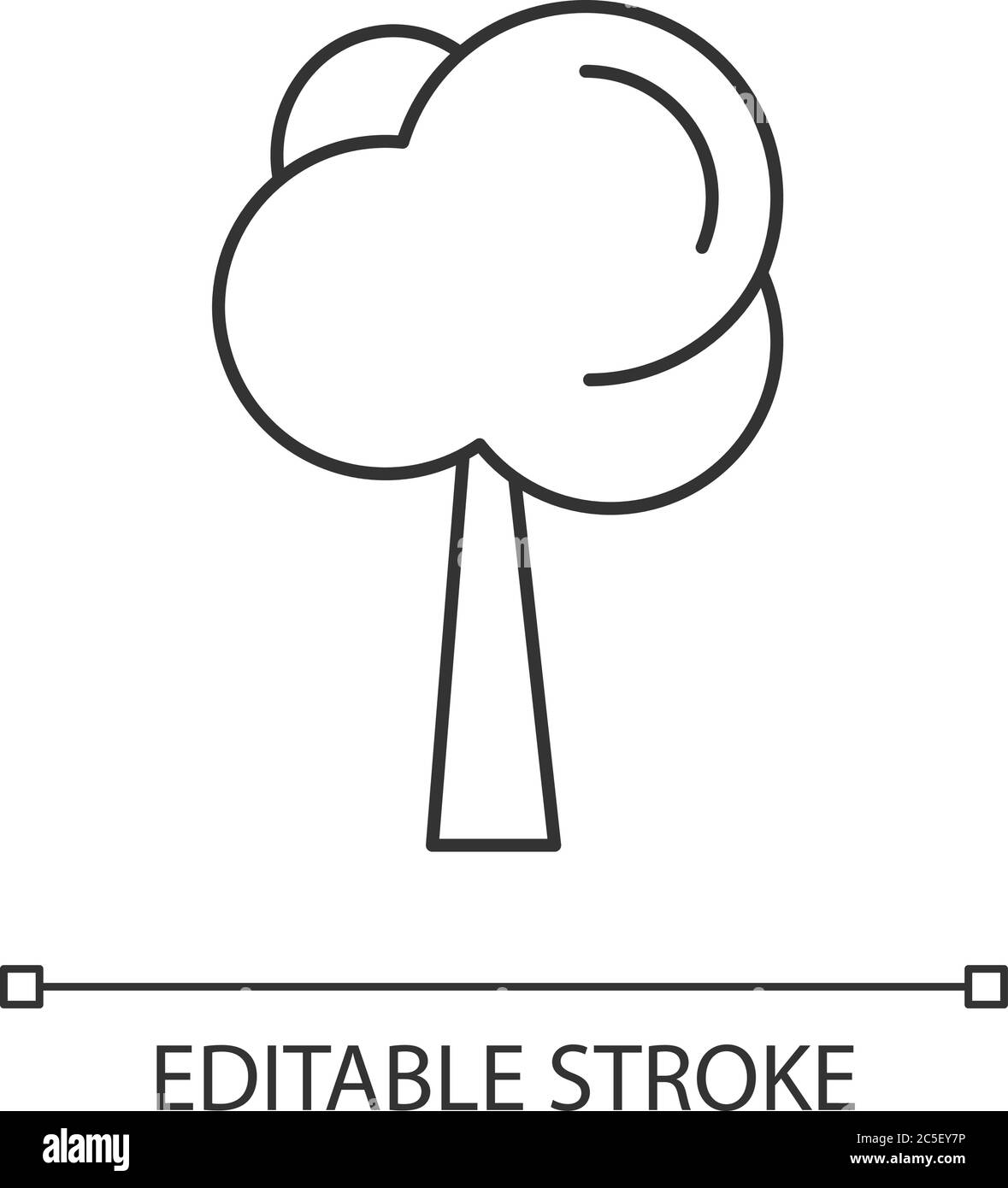 Icona lineare ad albero Illustrazione Vettoriale