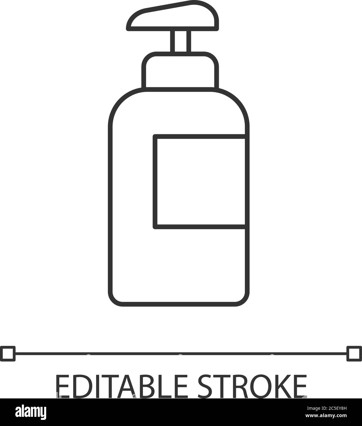 Icona lozione in flacone lineare Illustrazione Vettoriale