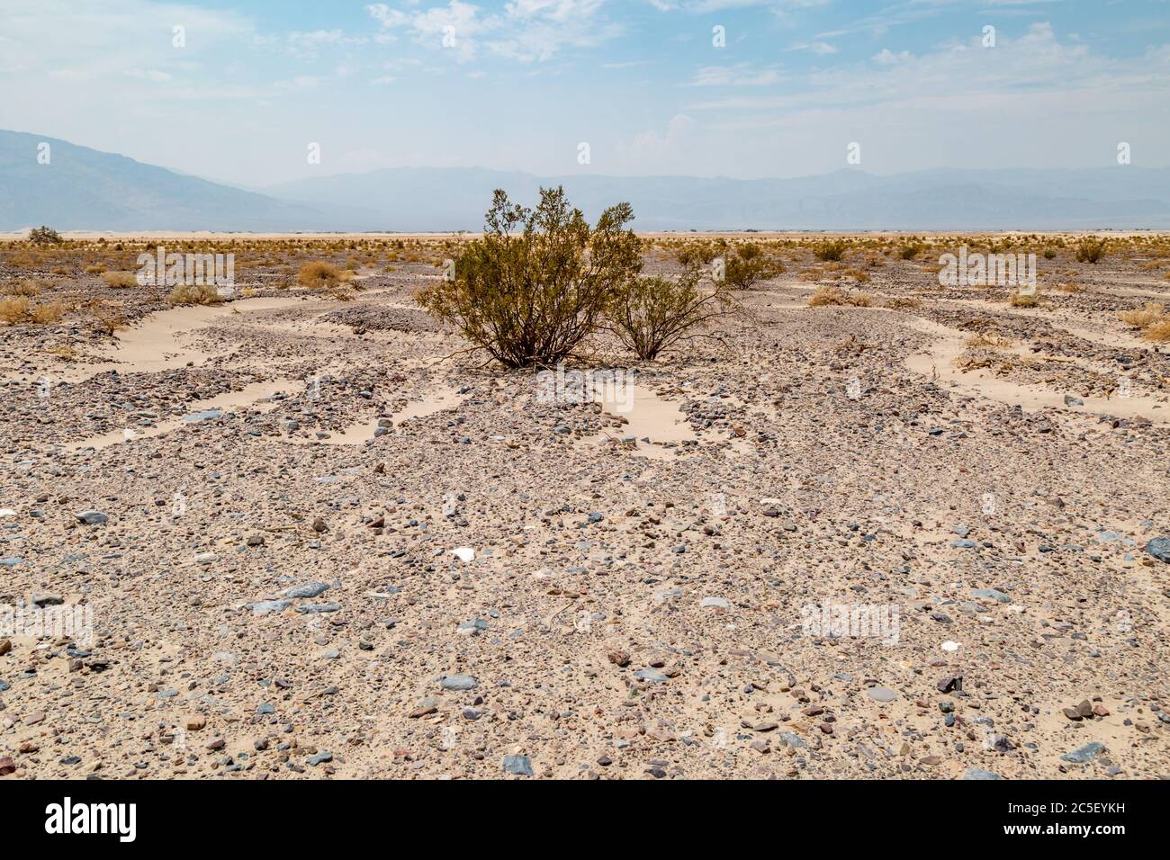 Un paesaggio arido nel Parco Nazionale della Death Valley, California Foto Stock