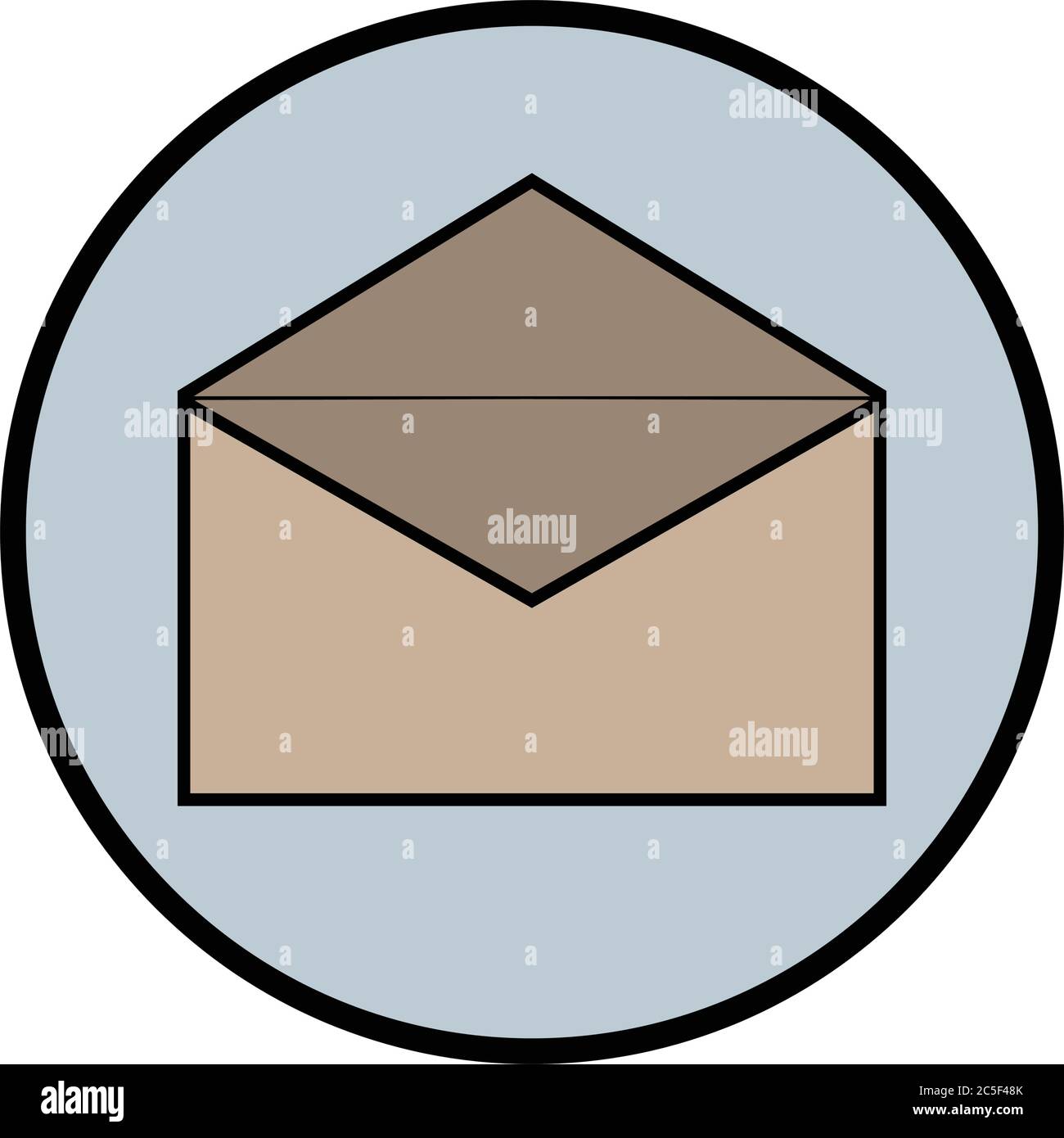 Aprire l'icona busta ricevuta simbolo e-mail lettera messaggio vettore messaggio comunicazione segno Illustrazione Vettoriale