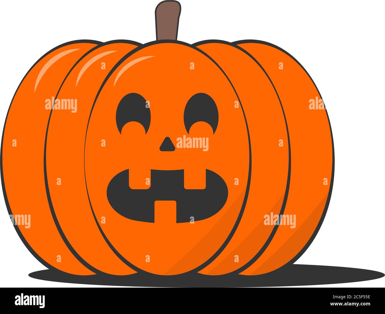 Icona arancione del carattere della zucca di Halloween immagine vettoriale isolata Illustrazione Vettoriale