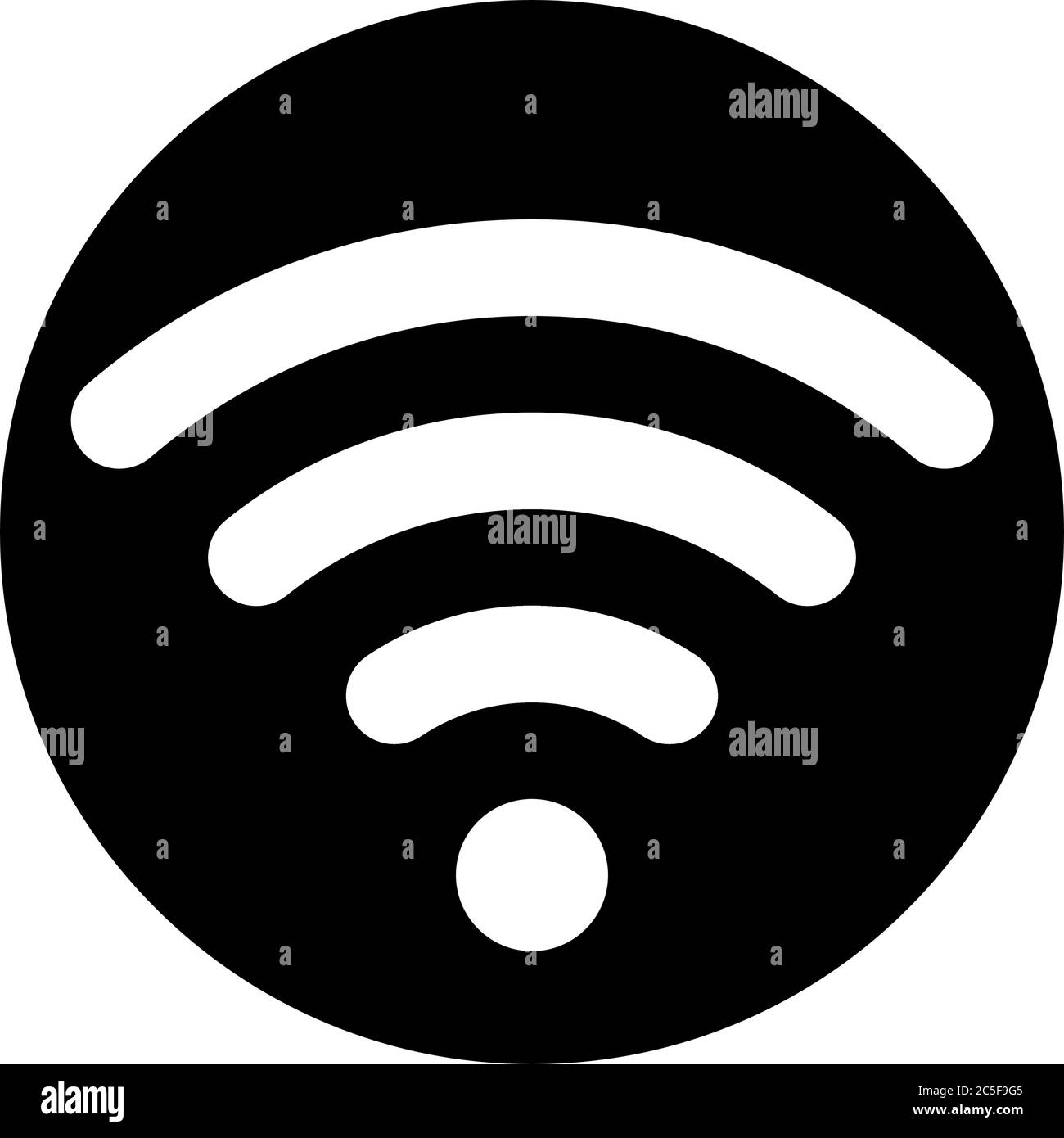ICONA WIFI nera illustrazione vettoriale isolata simbolo del segnale di connessione di rete wireless Illustrazione Vettoriale