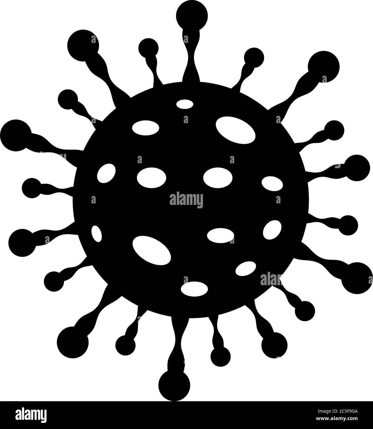 Icona coronavirus focolaio pericoloso corona influenza ceppo pandemia concetto di rischio sanitario illustrazione vettoriale Illustrazione Vettoriale
