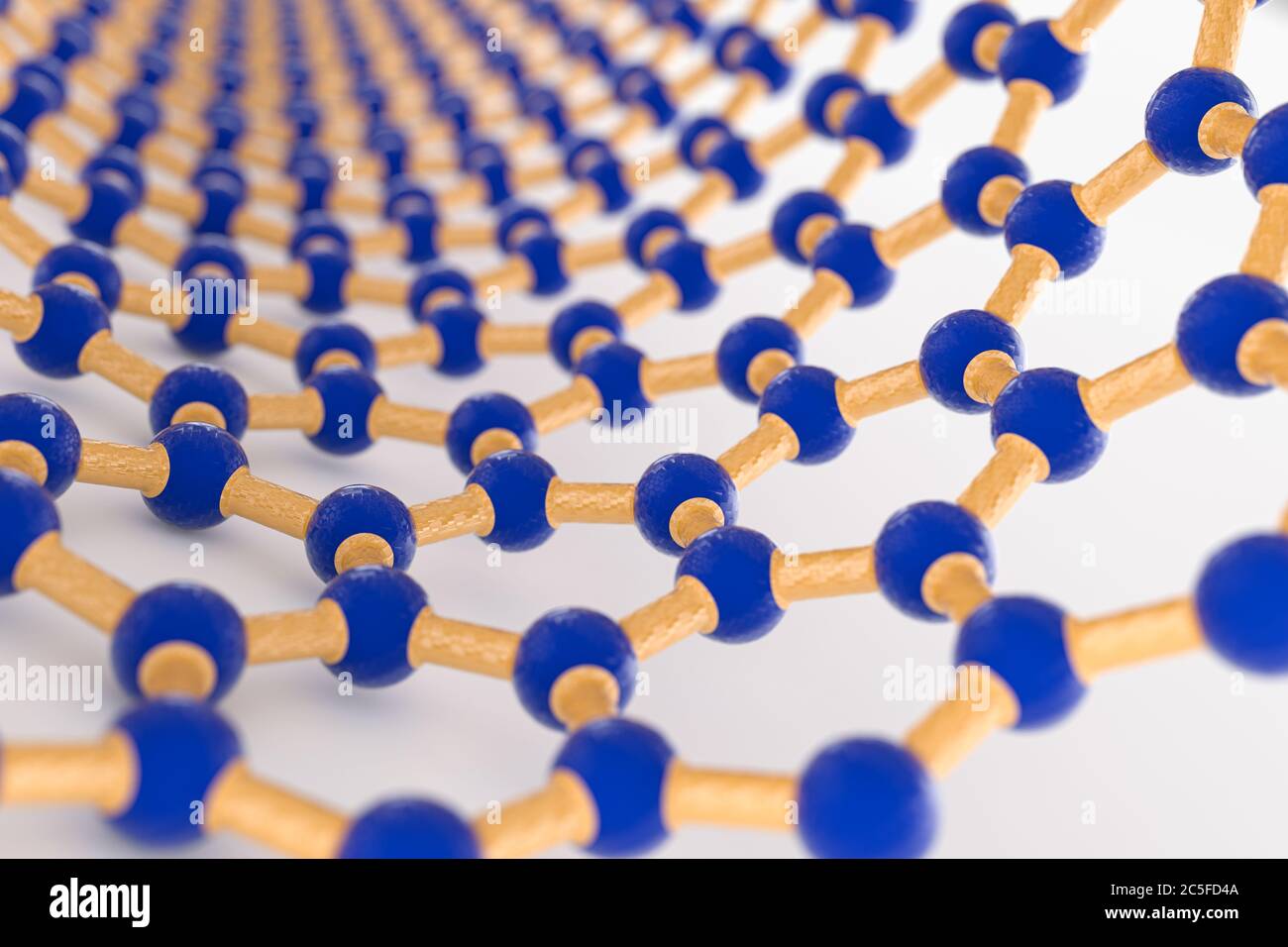 Rendering 3D della superficie dei nanotubi a colori Foto Stock