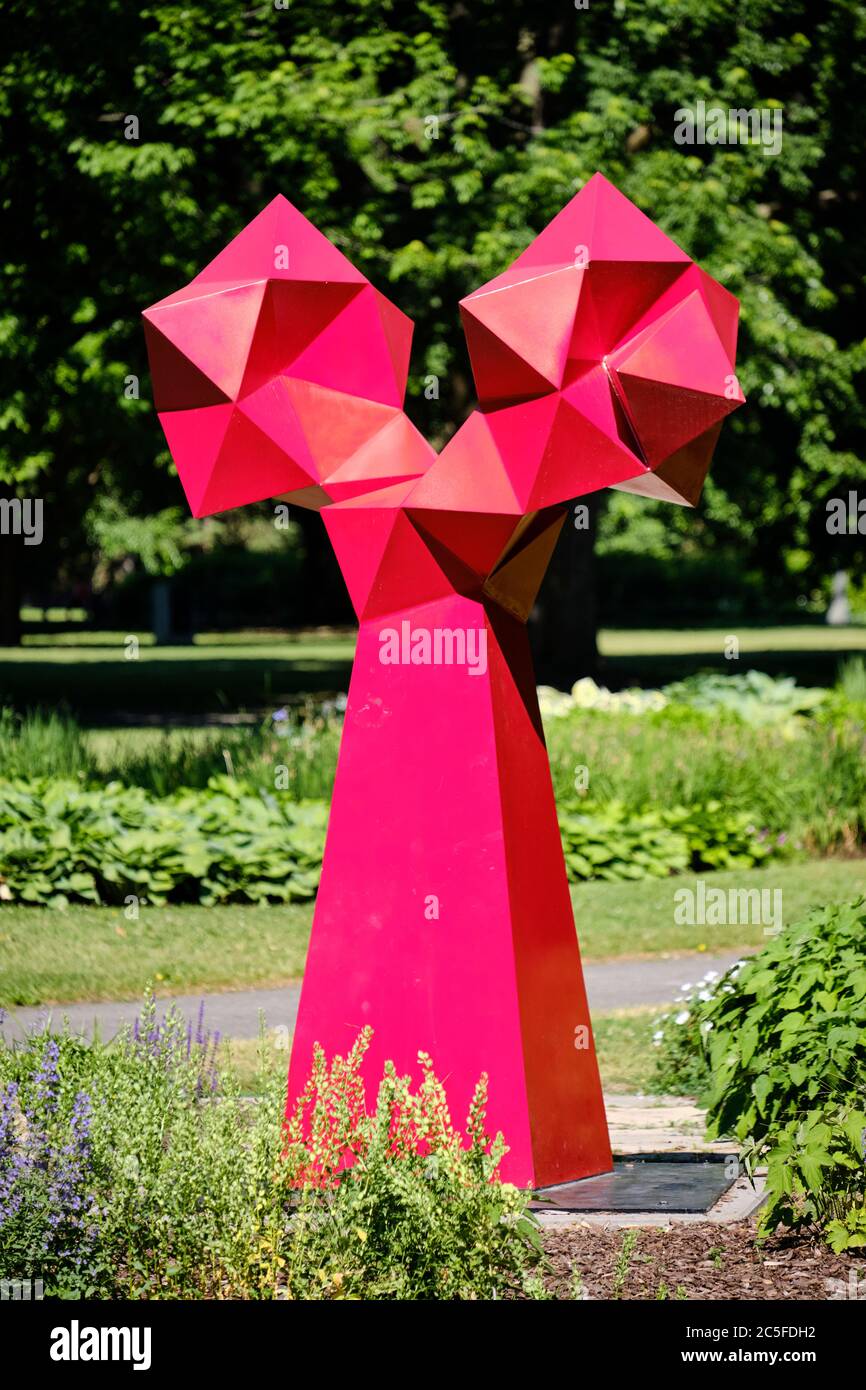 Aries un'arte geometrica su larga scala, commissioners Park , ad Ottawa, Canada Foto Stock