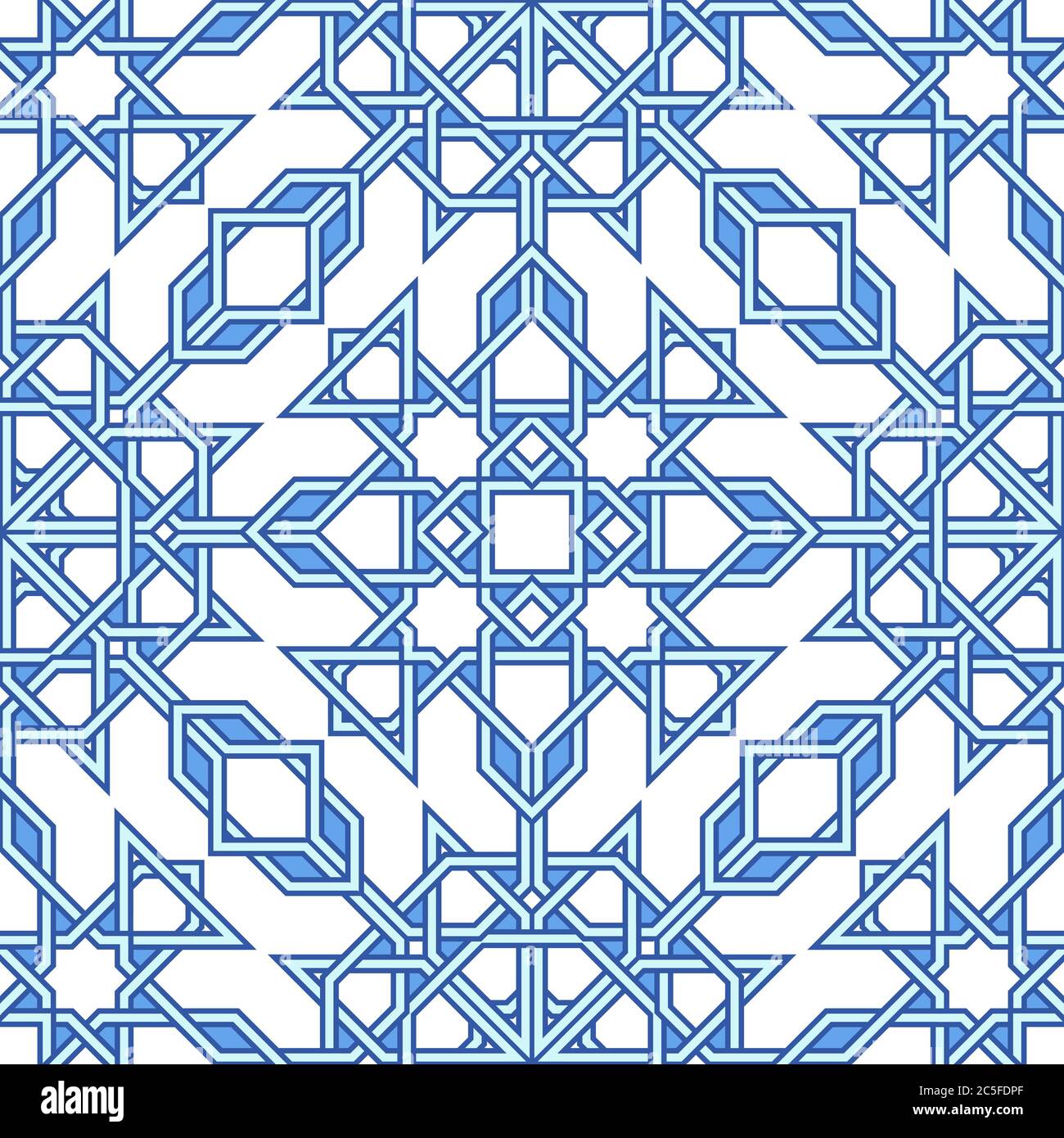 Intricato modello orientale moresco. Sfondo vettoriale senza giunture. Colori semplici - facile da colorare. Illustrazione Vettoriale