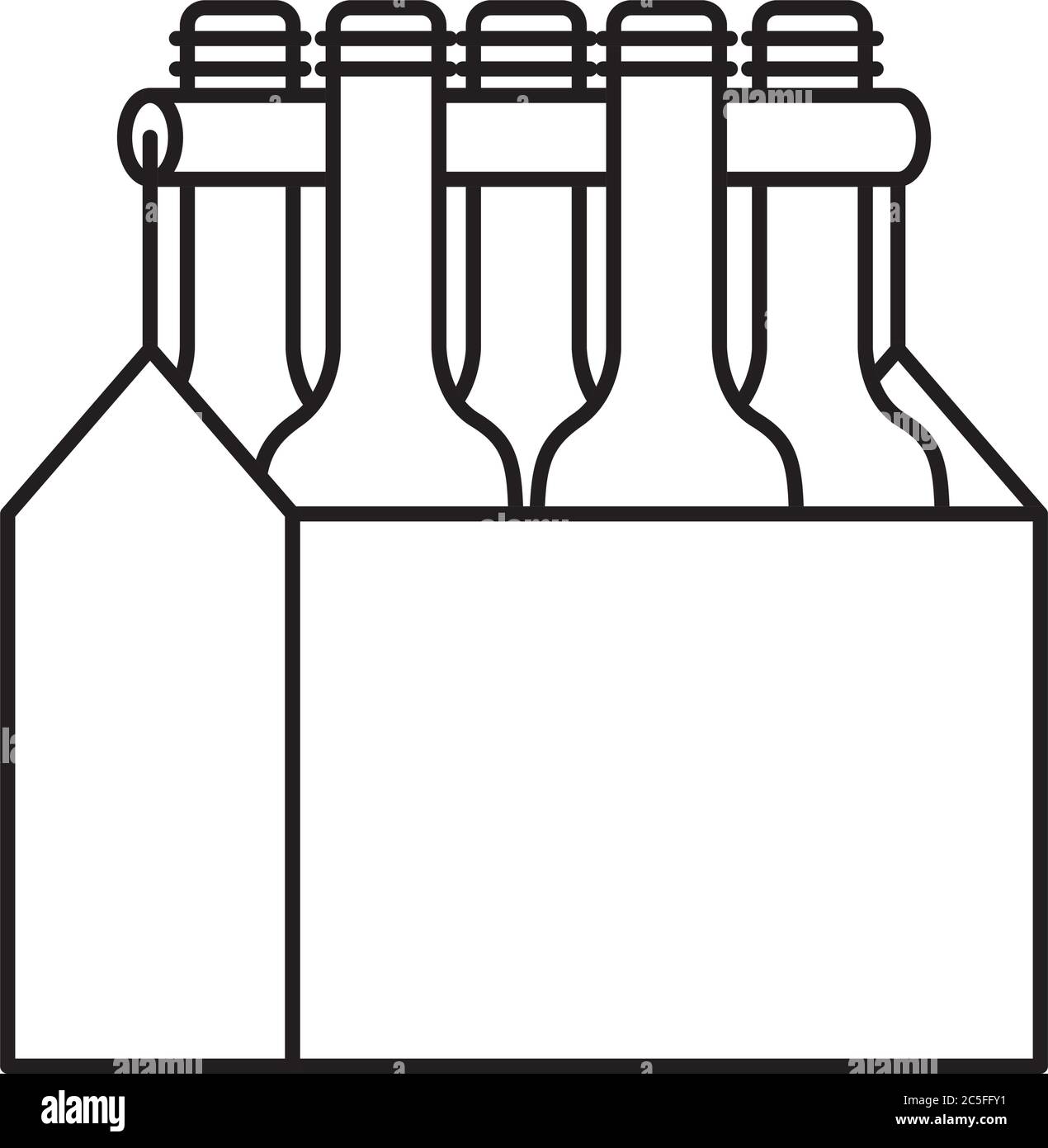 Bottiglie di birra design della scatola, Pub alcol bar birreria birra birra birra e tema lager illustrazione vettoriale Illustrazione Vettoriale