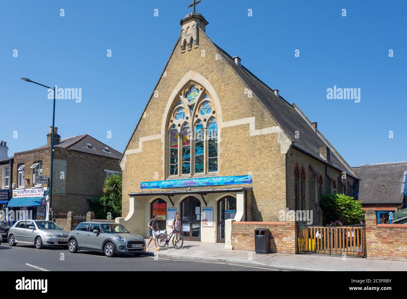 Hampton Hill United Reformed Church, High Street, Hampton Hill, Borough of Richmond Upon Thames, Greater London, England, Regno Unito Foto Stock