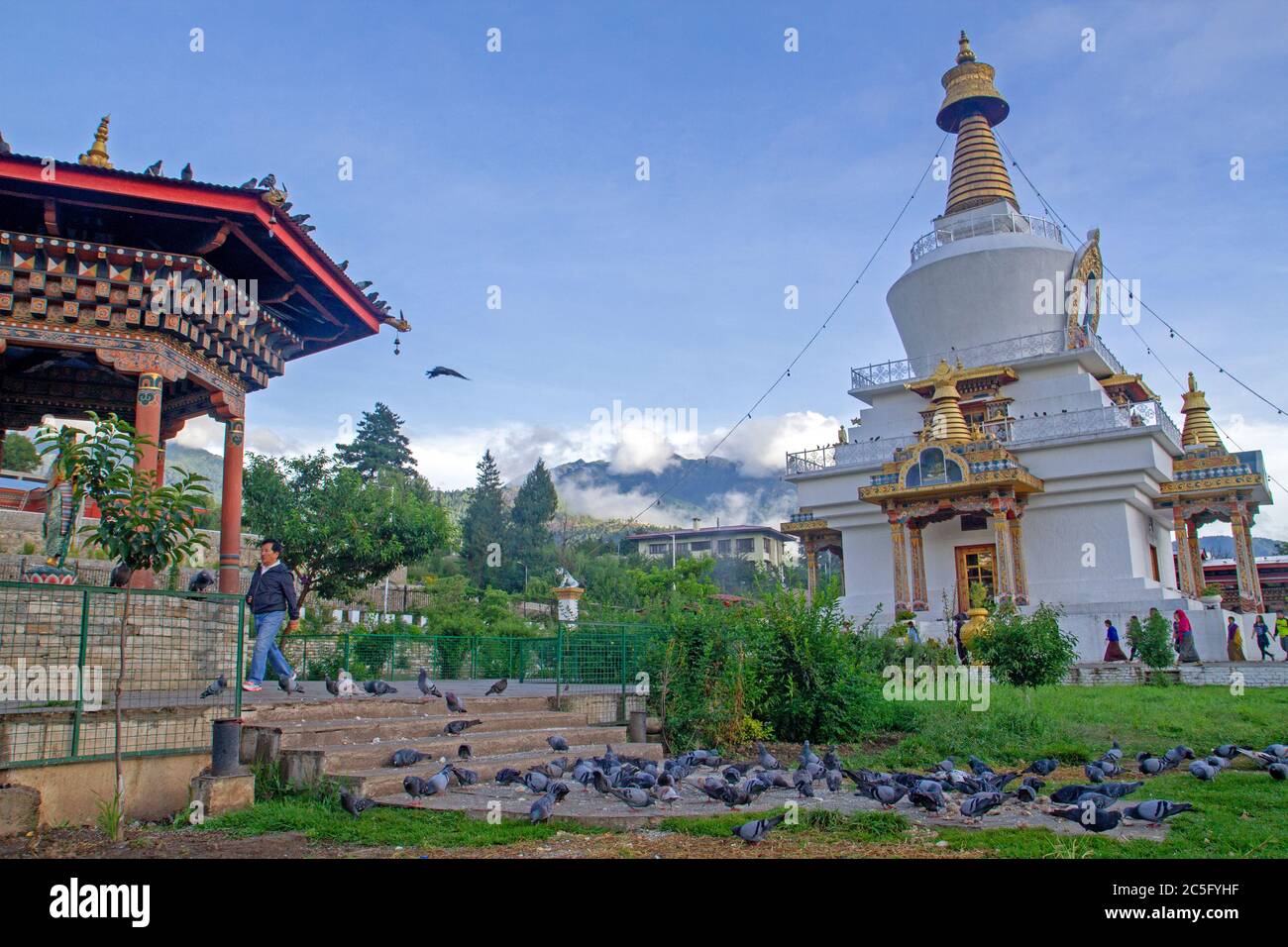 Il National Memorial Chorten in Thimphu Foto Stock