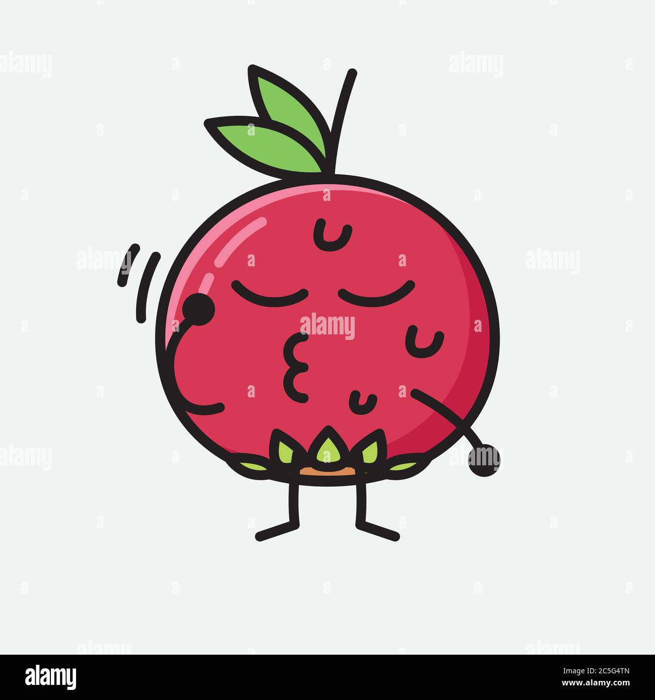 Un'illustrazione del carattere vettoriale di Mascot di frutta di cute Ugni Illustrazione Vettoriale