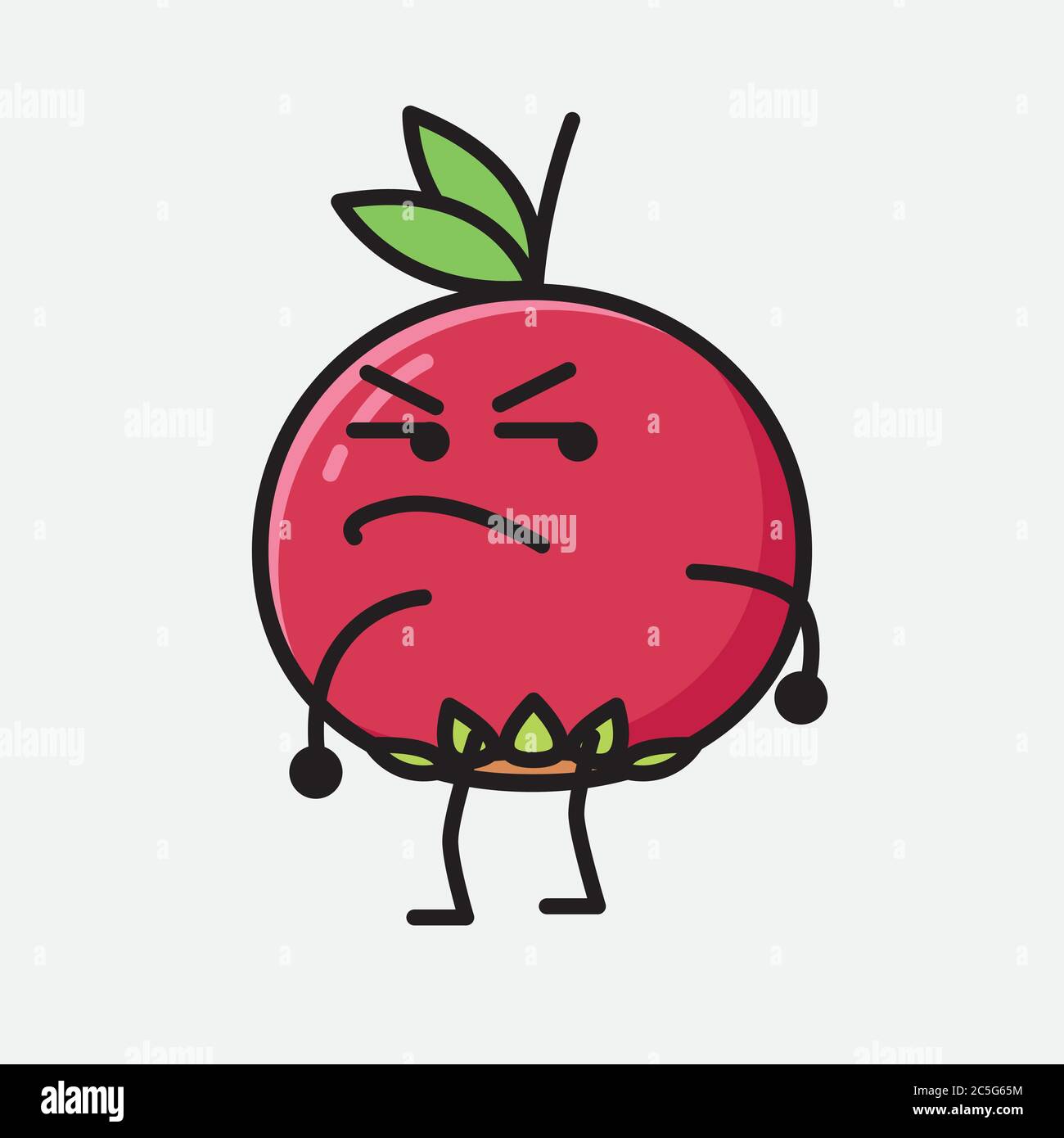 Un'illustrazione del carattere vettoriale di Mascot di frutta di cute Ugni Illustrazione Vettoriale