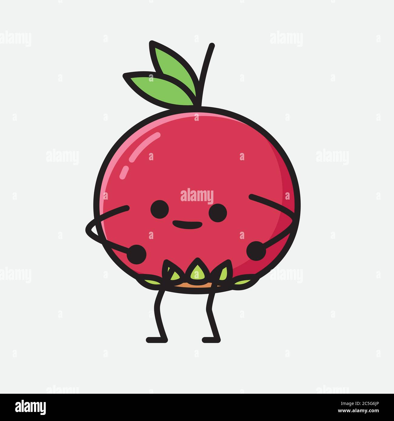 Un'illustrazione del carattere vettoriale di Mascot di frutta di cute Ugni Illustrazione Vettoriale