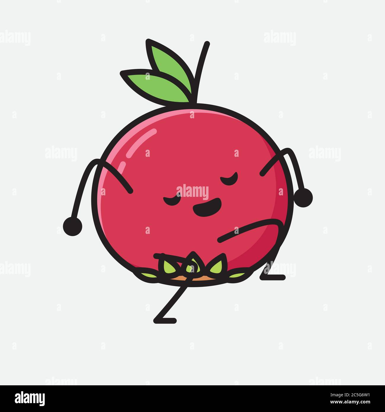 Un'illustrazione del carattere vettoriale di Mascot di frutta di cute Ugni Illustrazione Vettoriale