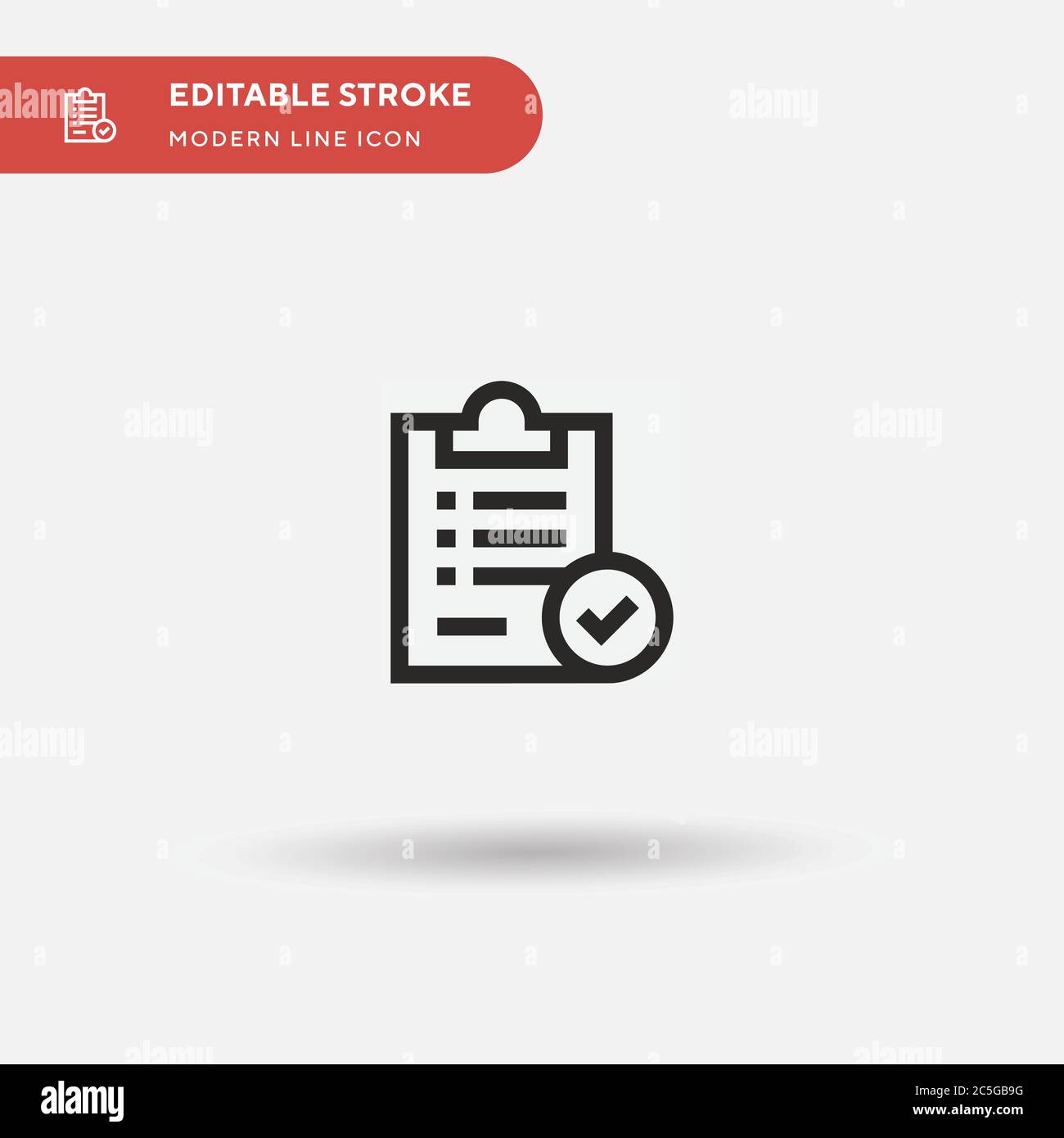 Icona vettore semplice referto. Modello di disegno simbolo illustrazione per elemento UI mobile Web. Pittogramma moderno a colori perfetto su tratto modificabile. Icone di report per il progetto aziendale Illustrazione Vettoriale