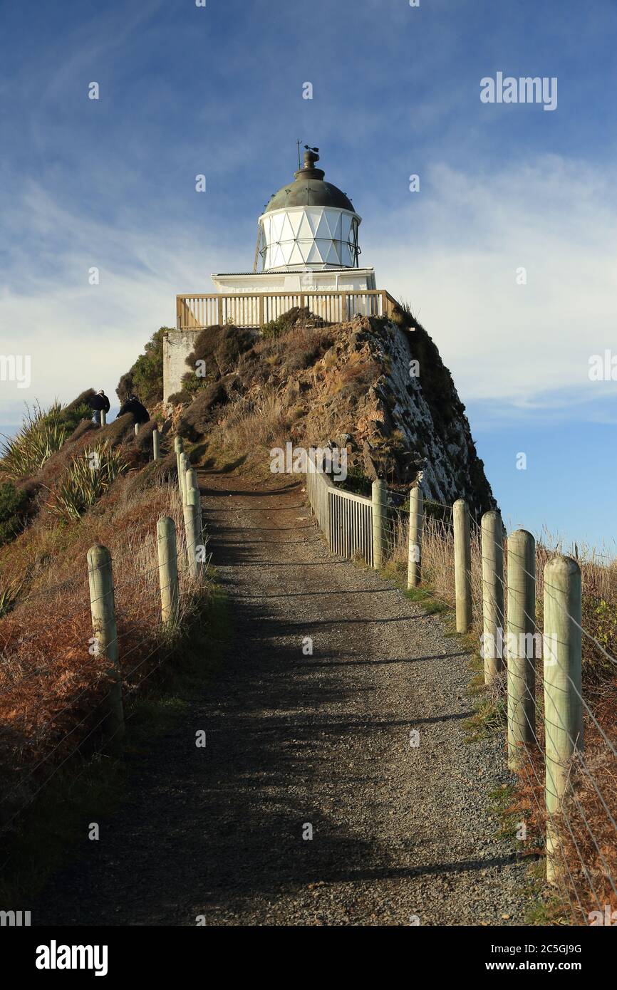 Faro di Nugget Point in Sud Otago Nuova Zelanda Foto Stock