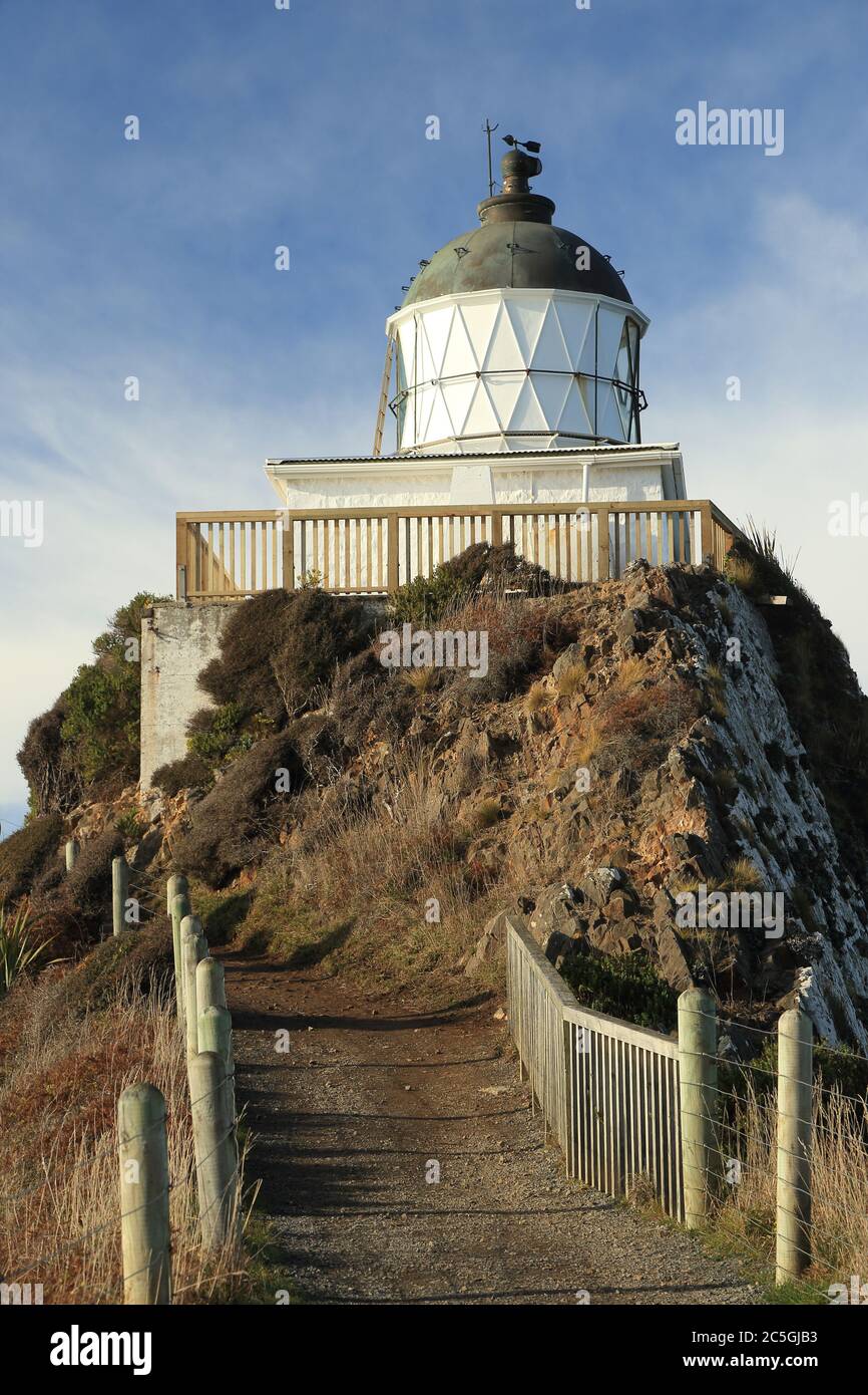 Faro di Nugget Point in Sud Otago Nuova Zelanda Foto Stock