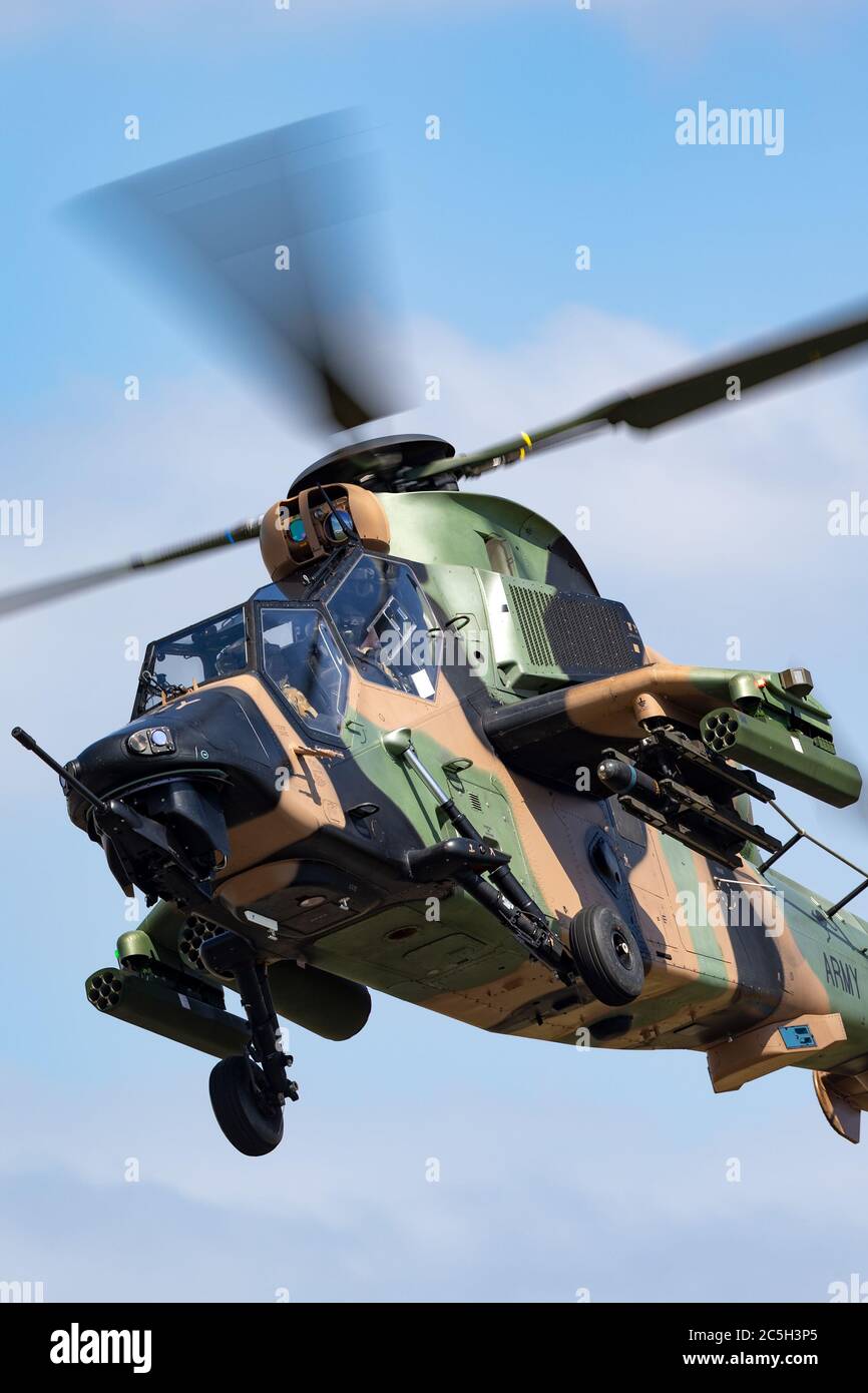 Elicottero da ricognizione ARMED dell'esercito australiano Eurocopter Tiger ARH. Foto Stock