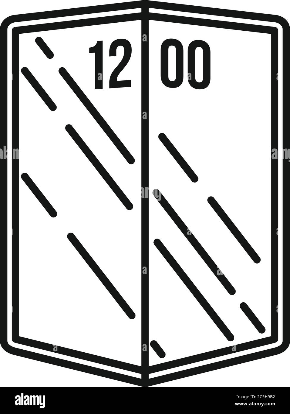 Icona schermo gadget flessibile. Contorno icona vettore schermo gadget flessibile per web design isolato su sfondo bianco Illustrazione Vettoriale