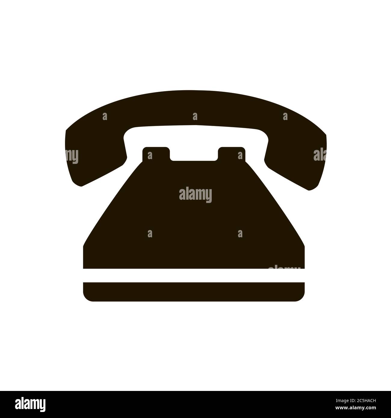 Icona del telefono fisso su sfondo bianco. EPS 10 piatto Immagine e  Vettoriale - Alamy