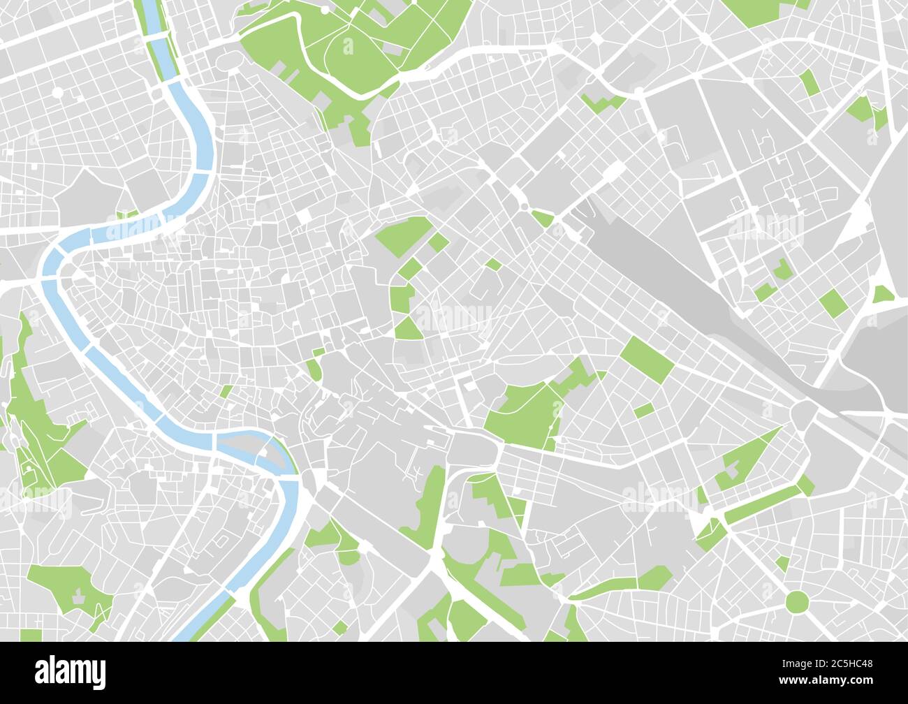 Mappa vettoriale di Roma Illustrazione Vettoriale