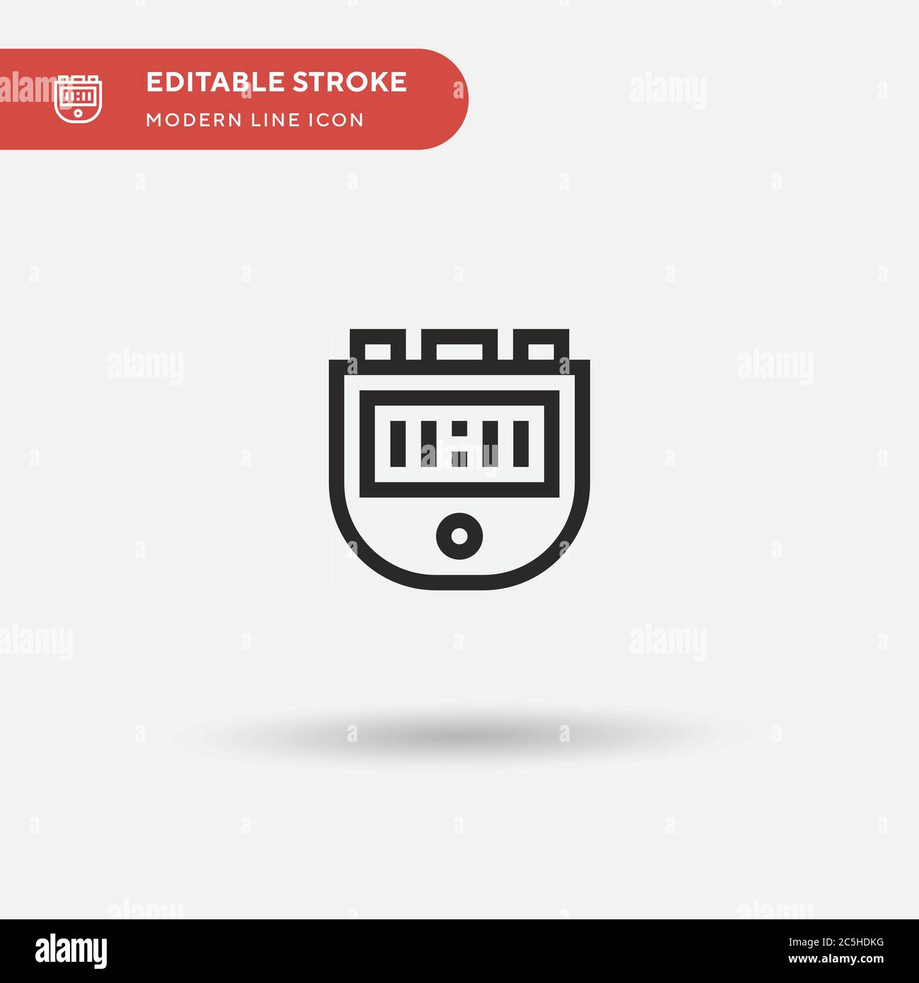 Icona vettore semplice scoreboard. Modello di disegno simbolo illustrazione per elemento UI mobile Web. Pittogramma moderno a colori perfetto su tratto modificabile. Icone del tabellone per il tuo progetto aziendale Illustrazione Vettoriale