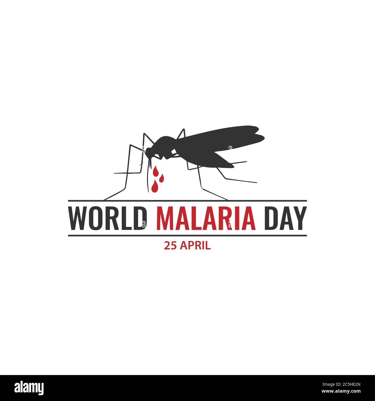 Immagine vettoriale di sfondo del giorno della malaria del mondo. Immagine vettoriale in stile del concetto del giorno della malaria del mondo Illustrazione Vettoriale