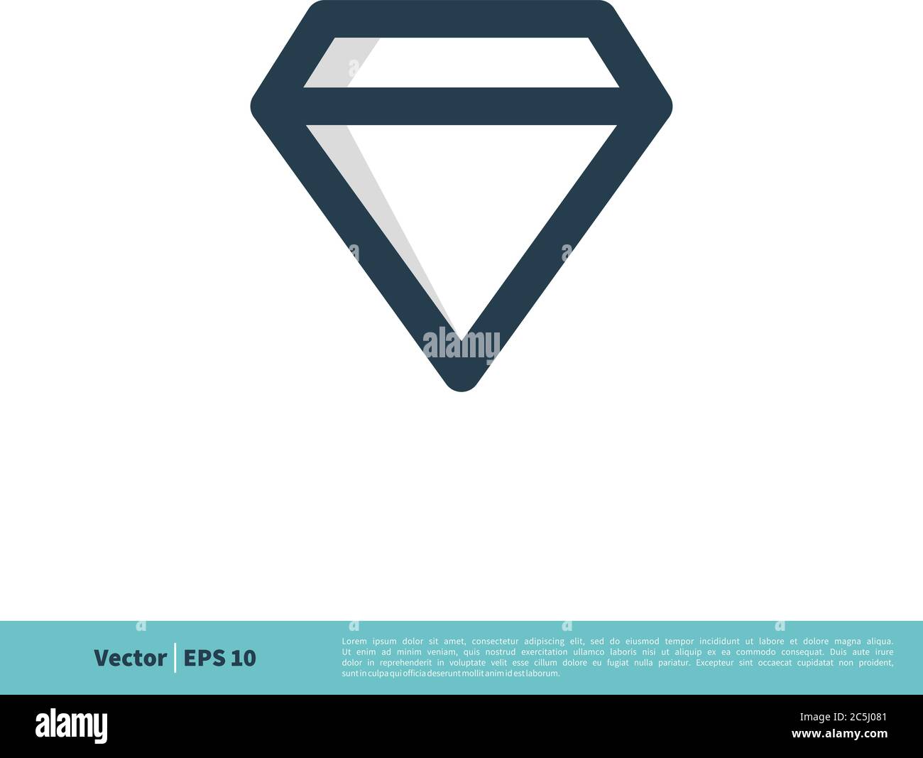 Disegno di illustrazione del modello del logo del vettore dell'icona della pietra del diamante. EPS vettoriale 10. Illustrazione Vettoriale