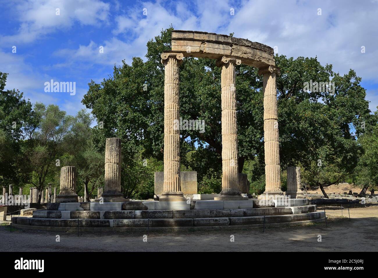 Olympia, Grecia 5 Ott, 2013 Antiche rovine mostrate in Olympia