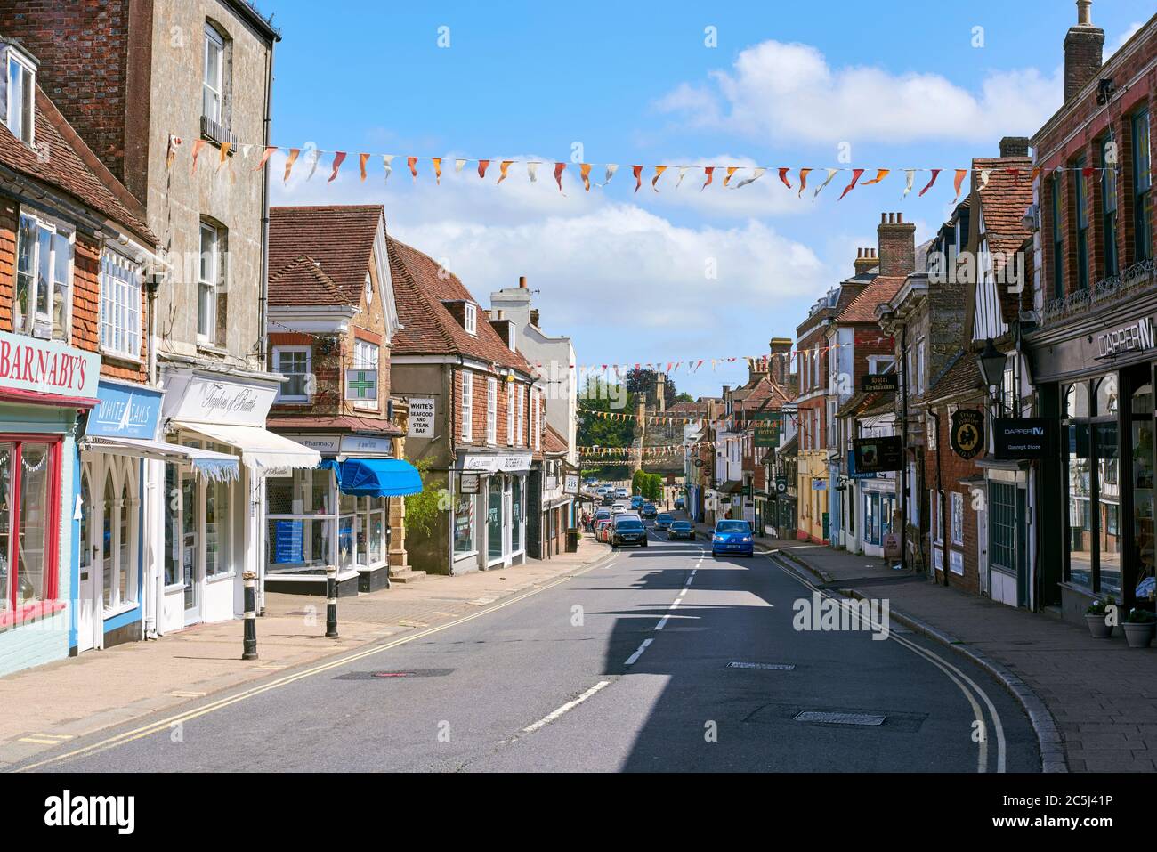 High Street at Battle, vicino a Hastings, East Sussex, South East England Foto Stock