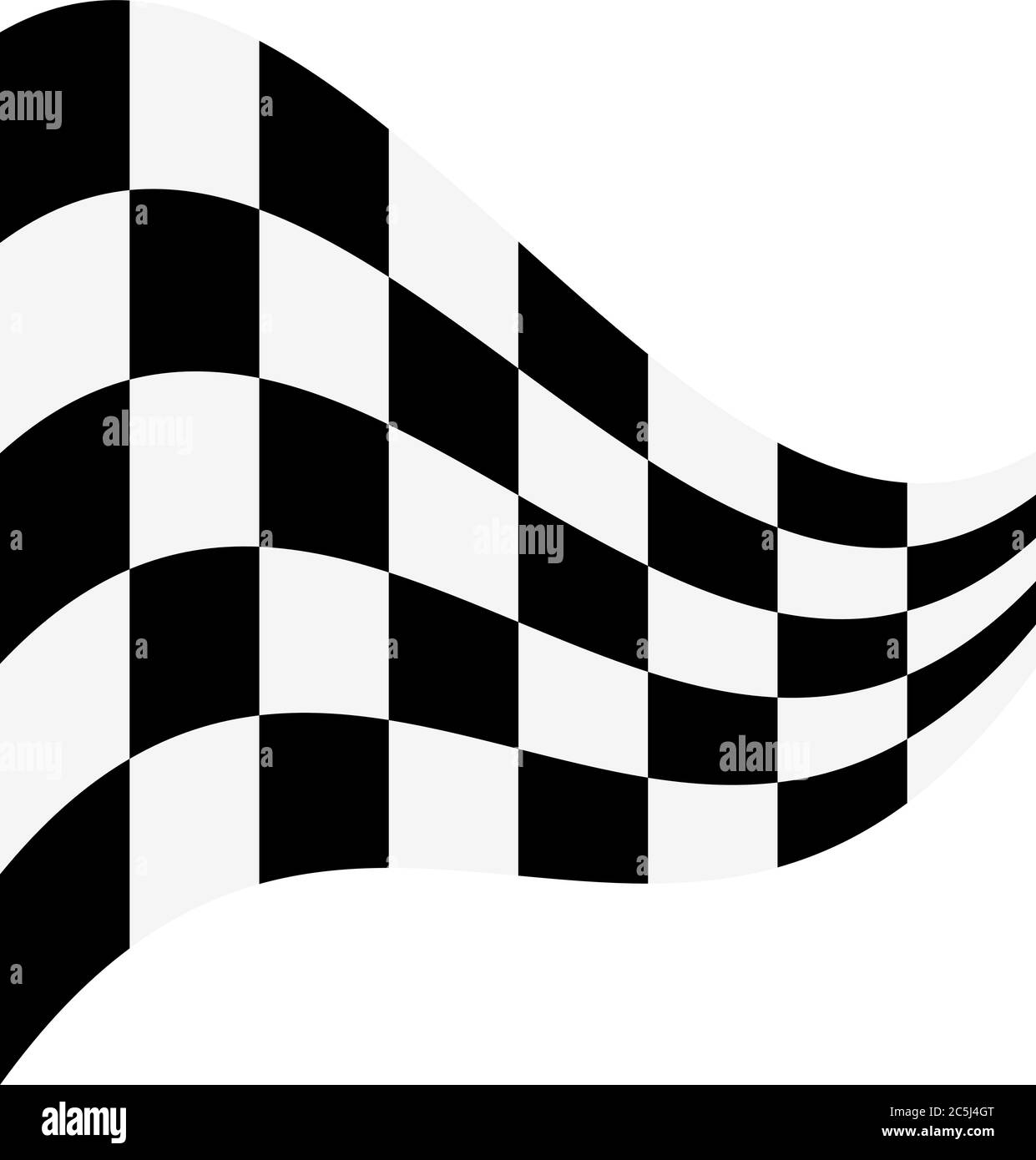 Illustrazione vettoriale con flag a scacchi su sfondo bianco Illustrazione Vettoriale